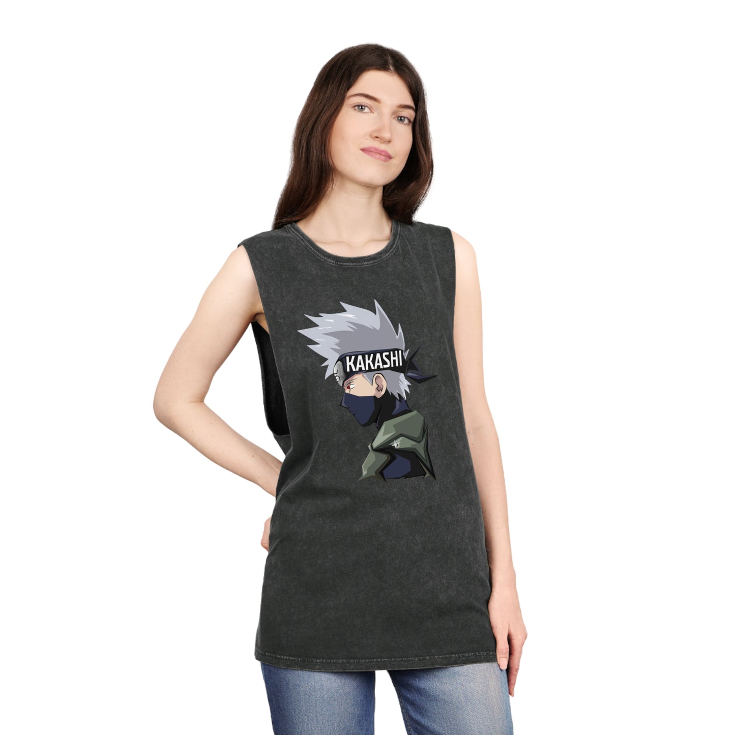 Naruto - Kakashi - Stonewash Tank Top