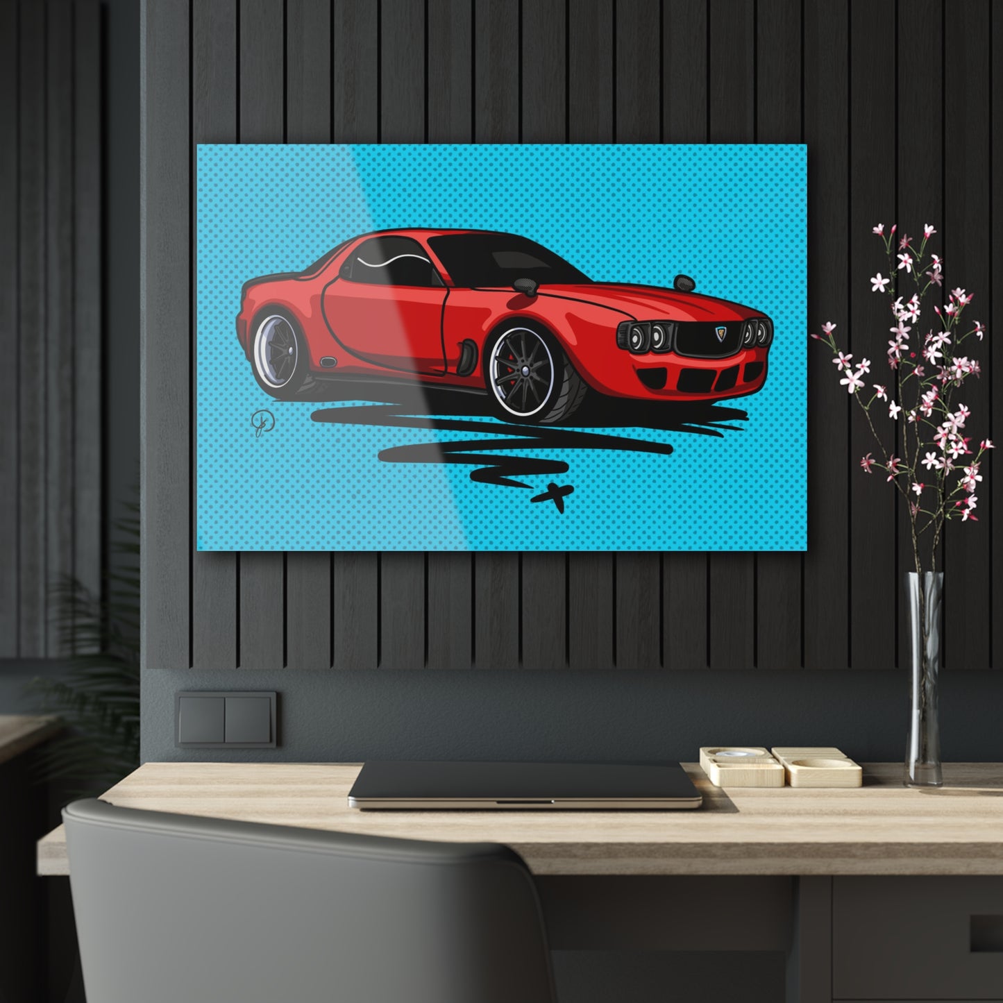 Sxetched X r0cean11 - 1993 Mazda RX7 FD - Acrylic Print