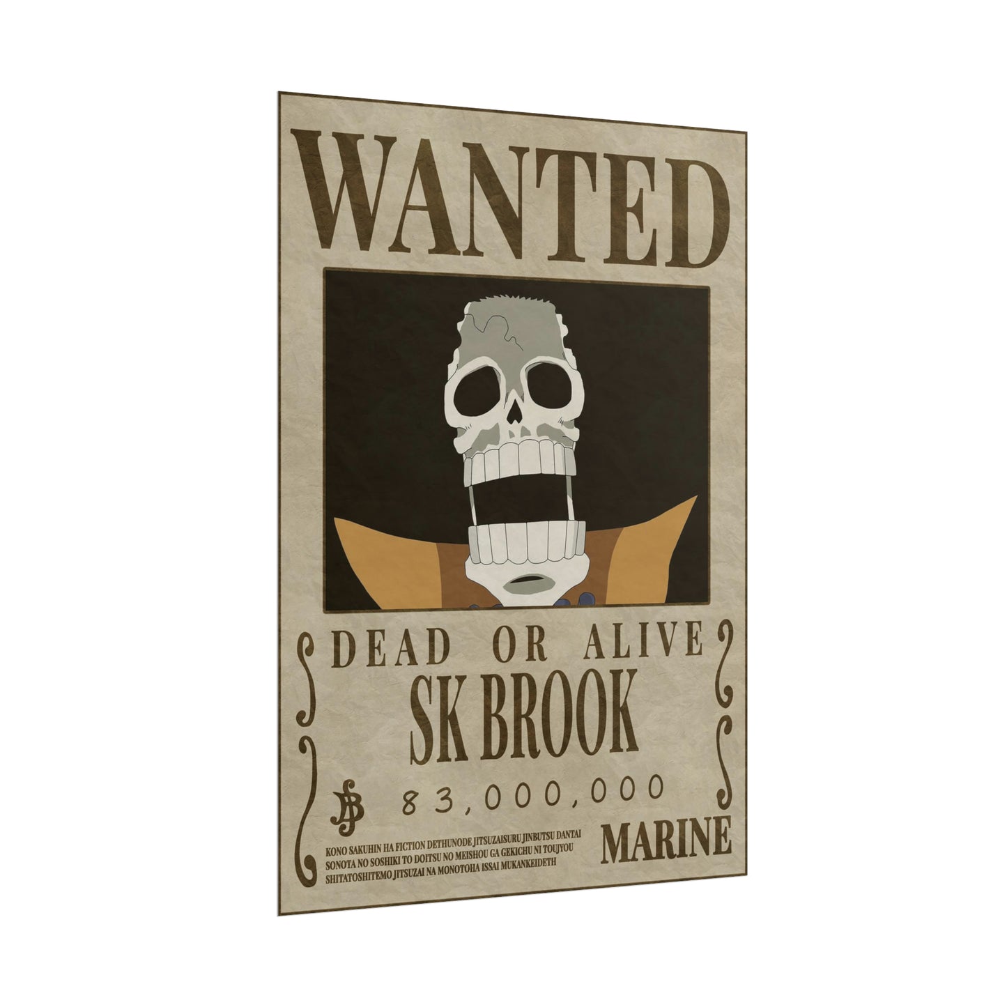 One Piece - SK Brook Wanted Poster