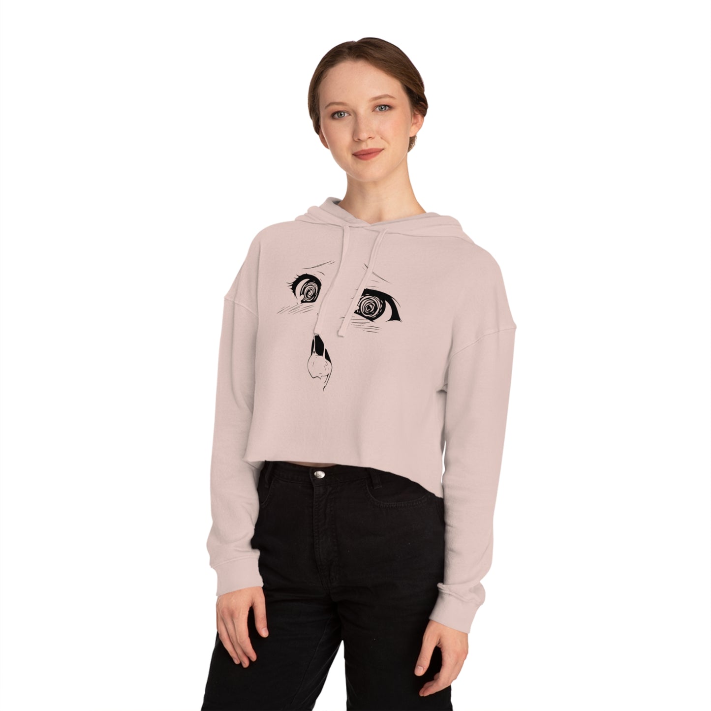 r0cean11 - Ahegao - Womens Cropped Hoodie