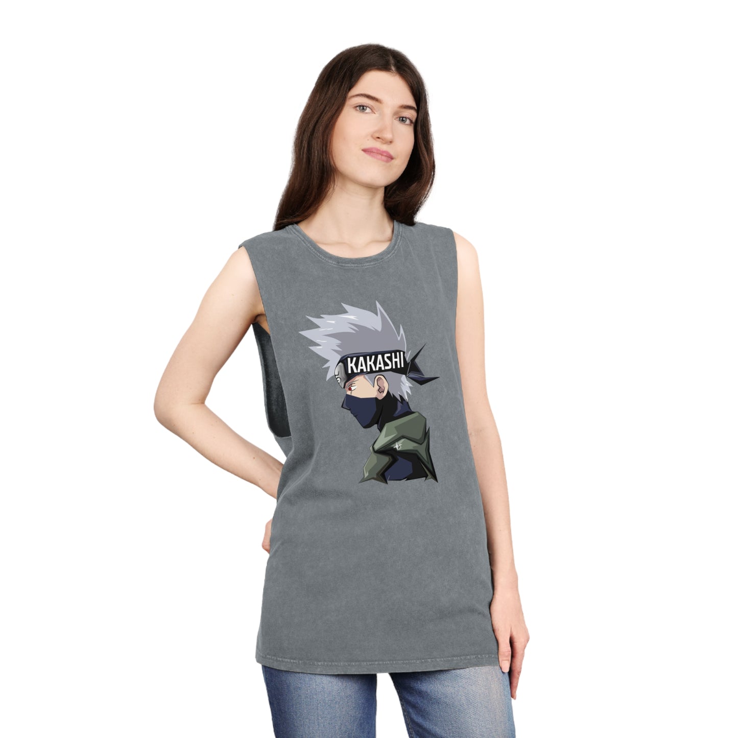Naruto - Kakashi - Stonewash Tank Top