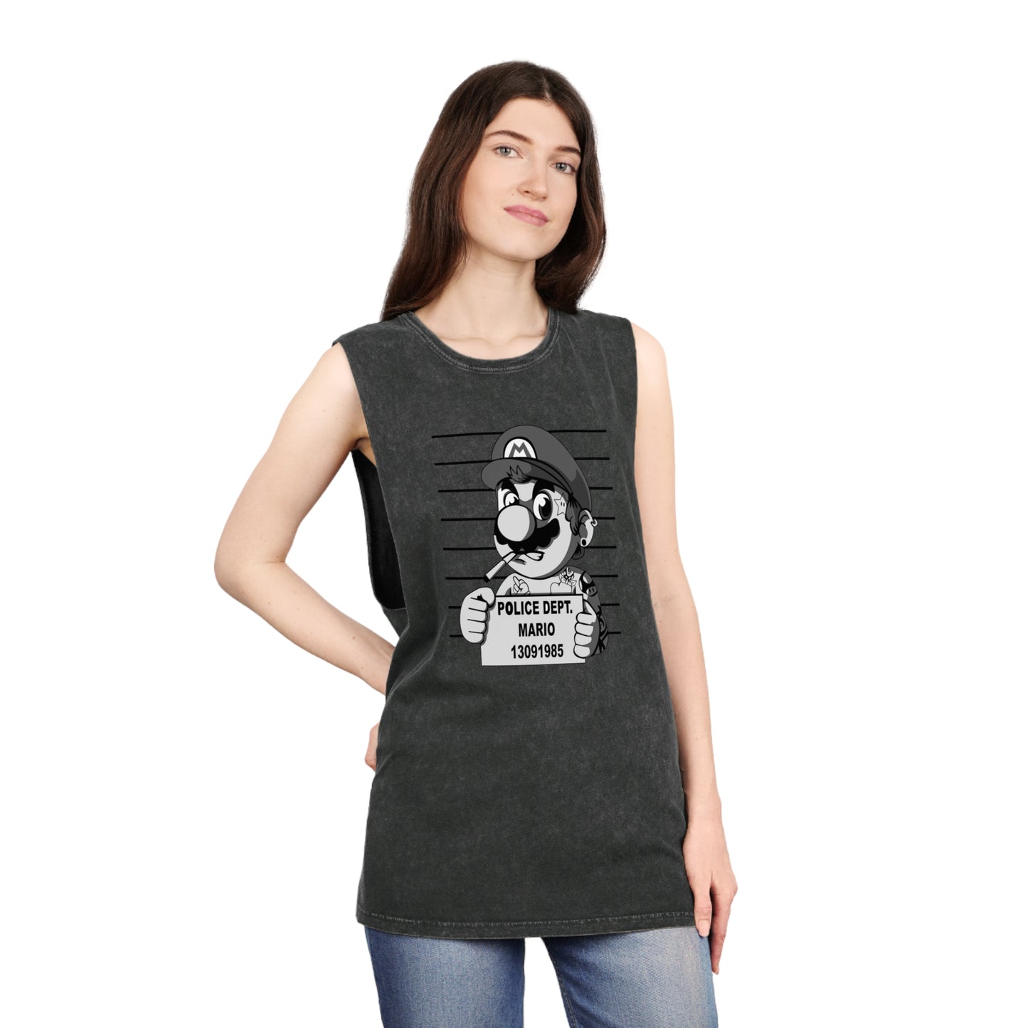 Mario - Mug Shot - Stonewash Tank Top
