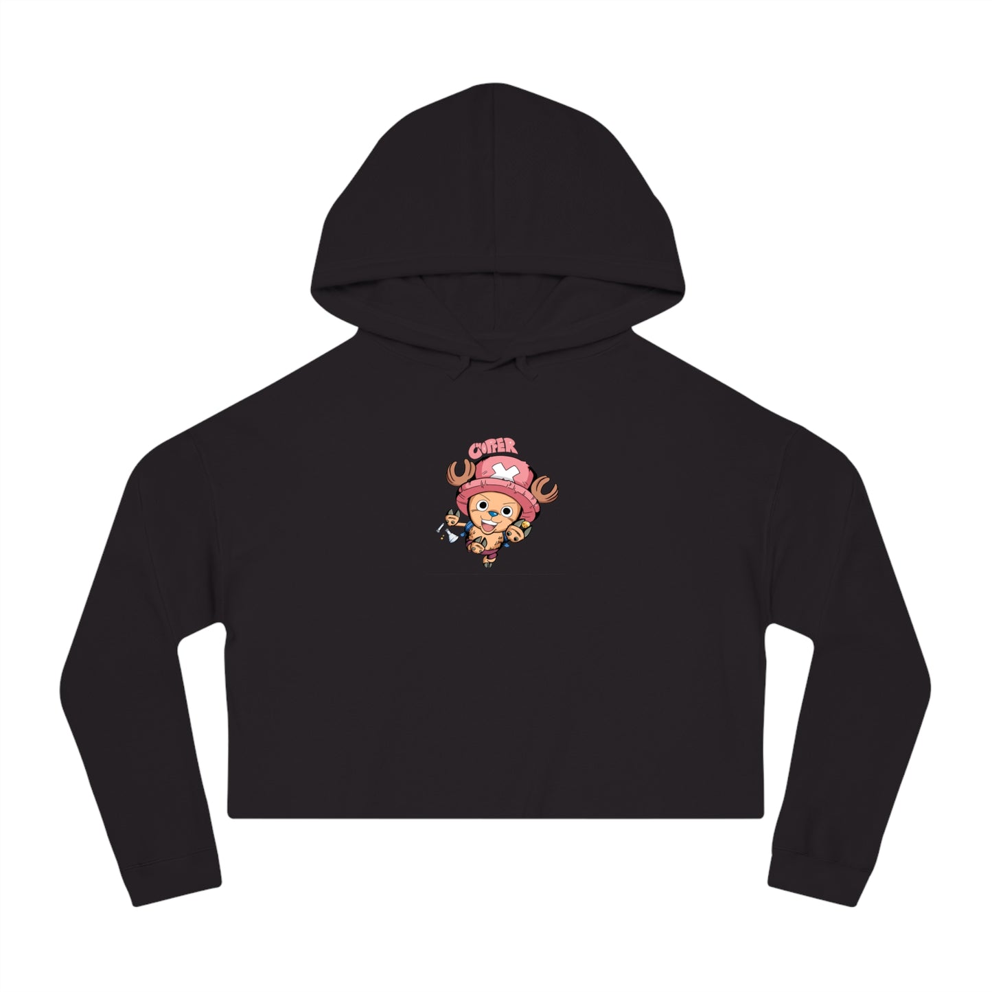 One Piece - Chopper - Womens Cropped Hooded Sweatshirt