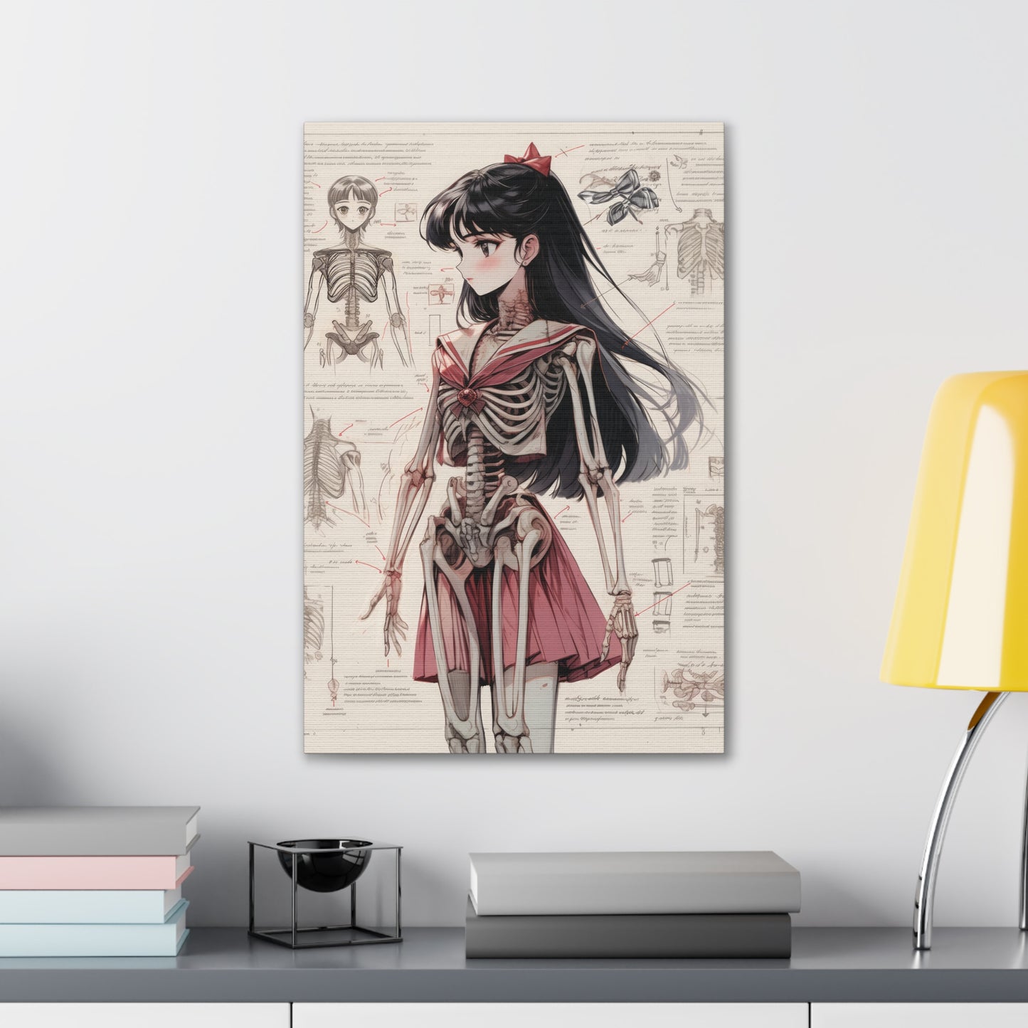 Sailor Moon - Sailor Mars Skeleton V2 - Fine Art Canvas