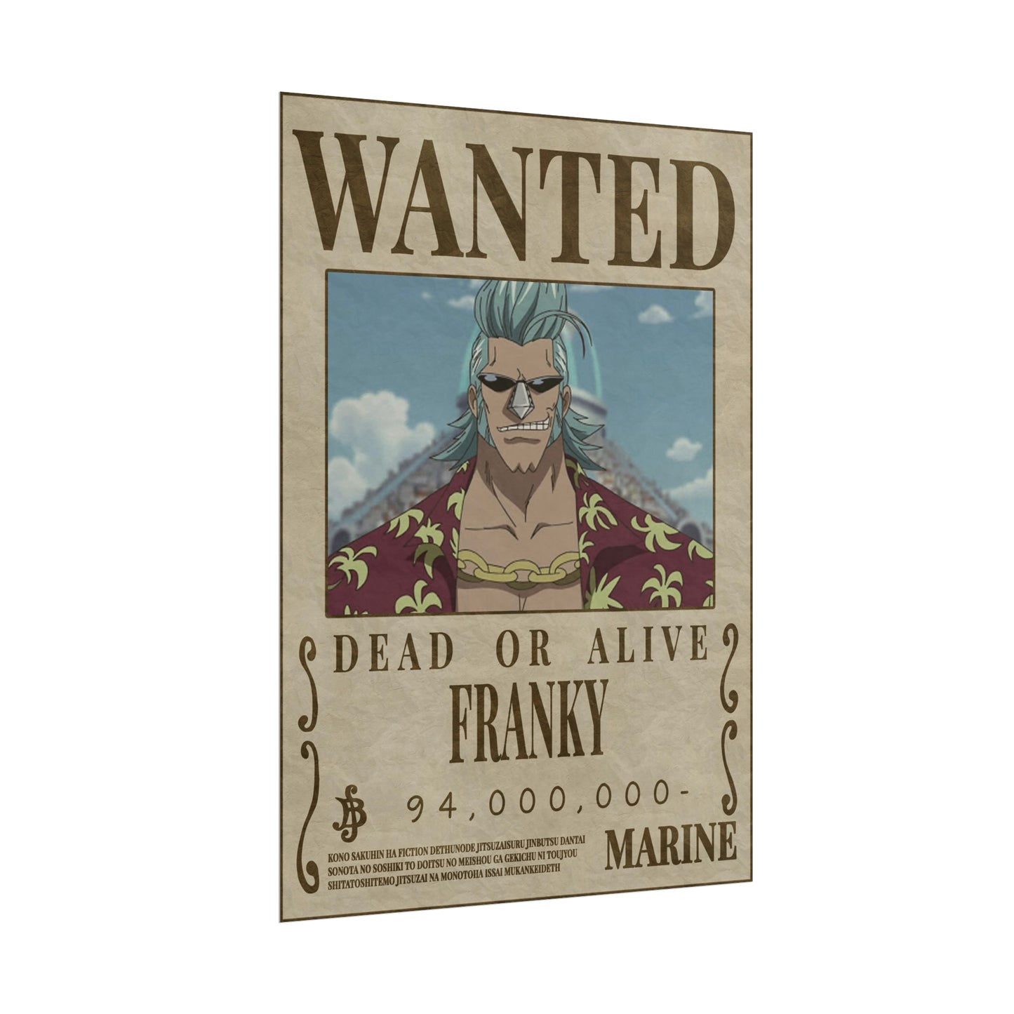 One Piece - Franky Wanted Poster