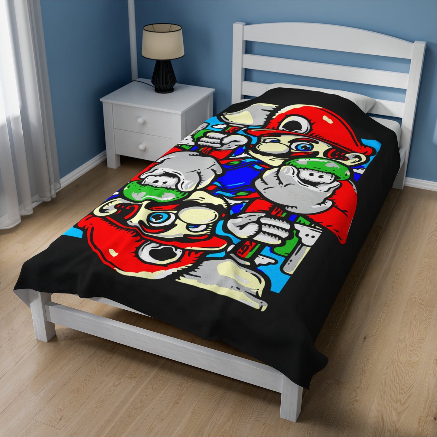 Mario - Playing Card - Velveteen Plush Blanket