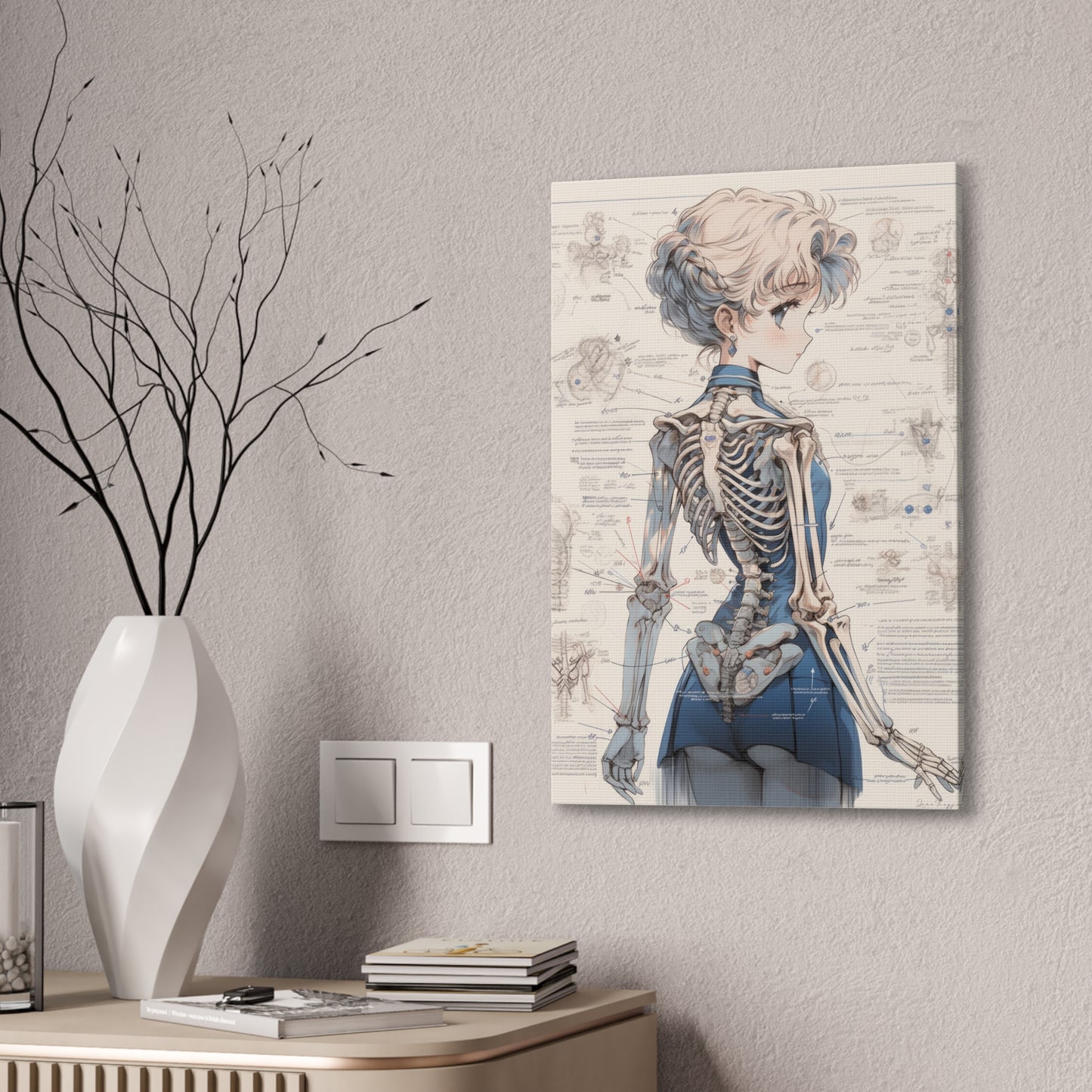 Sailor Moon - Sailor Uranus Skeleton - Fine Art Canvas