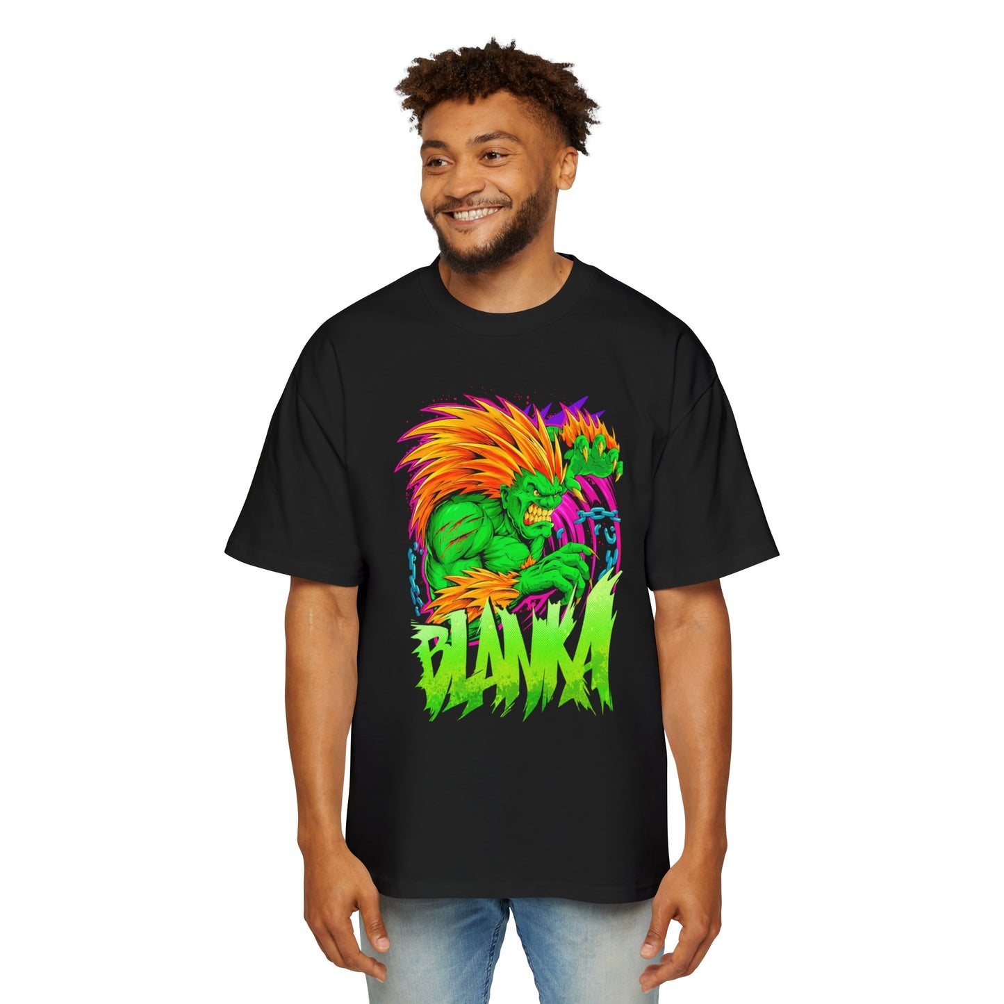 Retro Gaming - Street Fighter - Blanka - Heavy Oversized Tee
