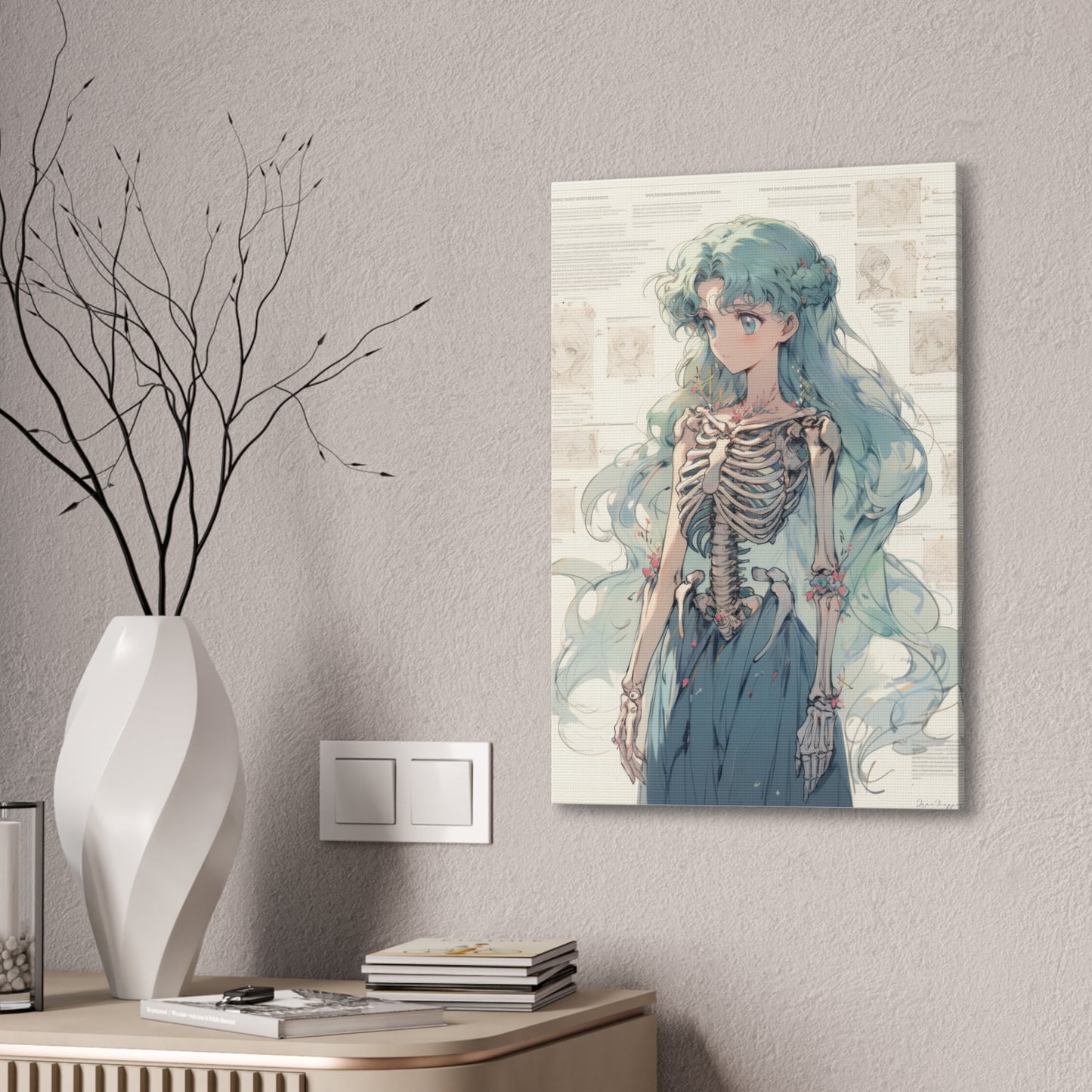 Sailor Moon - Sailor Neptune Skeleton - Fine Art Canvas