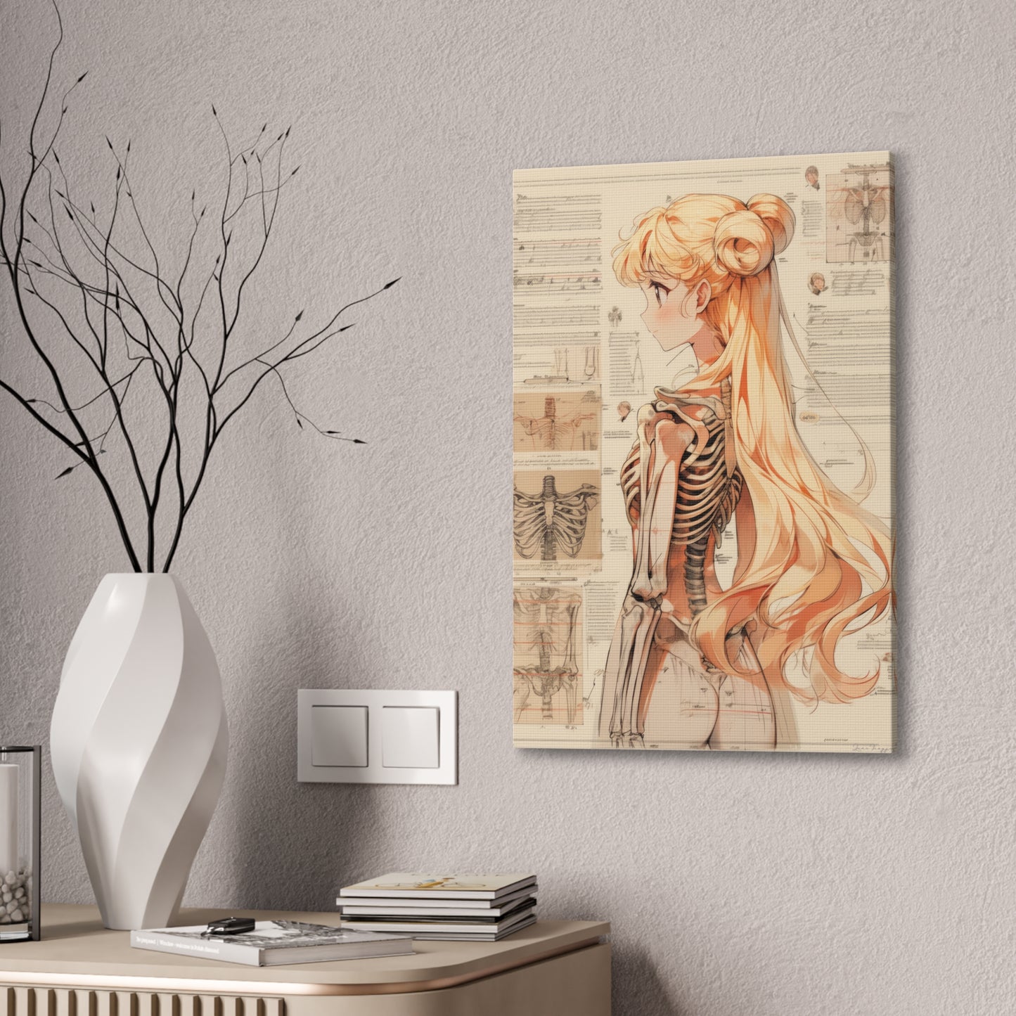 Sailor Moon - Sailor Venus Skeleton - Fine Art Canvas