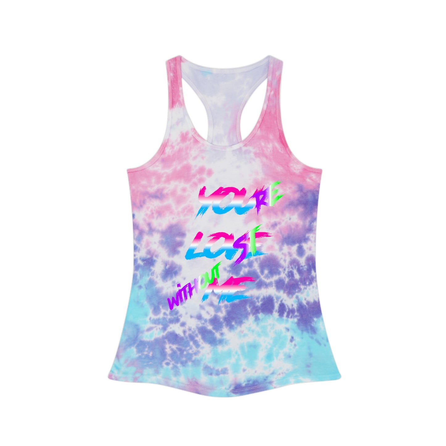 r0cean11 - You Love Me - Womens Tie Dye Racerback Tank Top