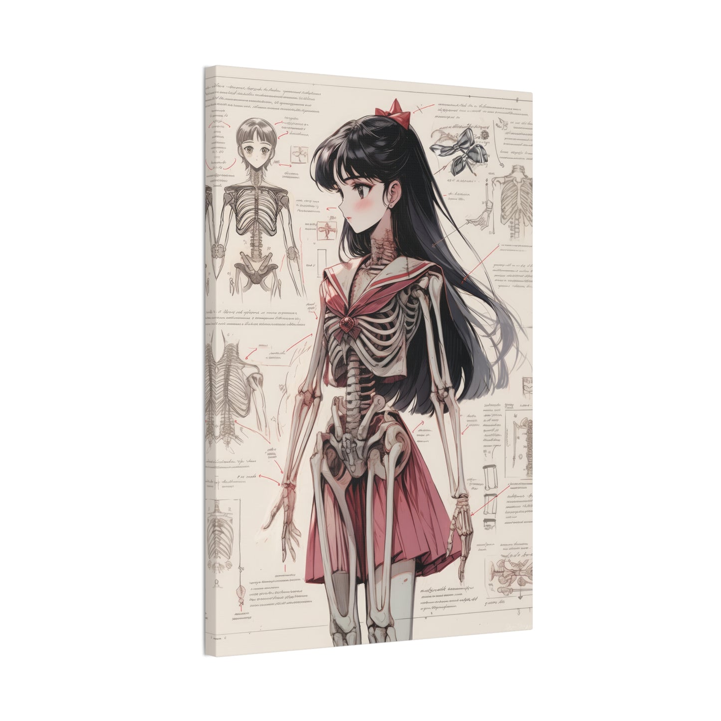 Sailor Moon - Sailor Mars Skeleton V2 - Fine Art Canvas