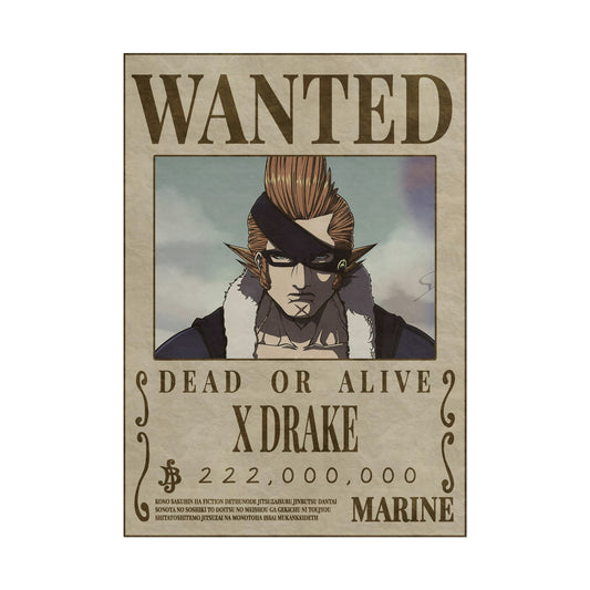 One Piece - X Drake Wanted Poster