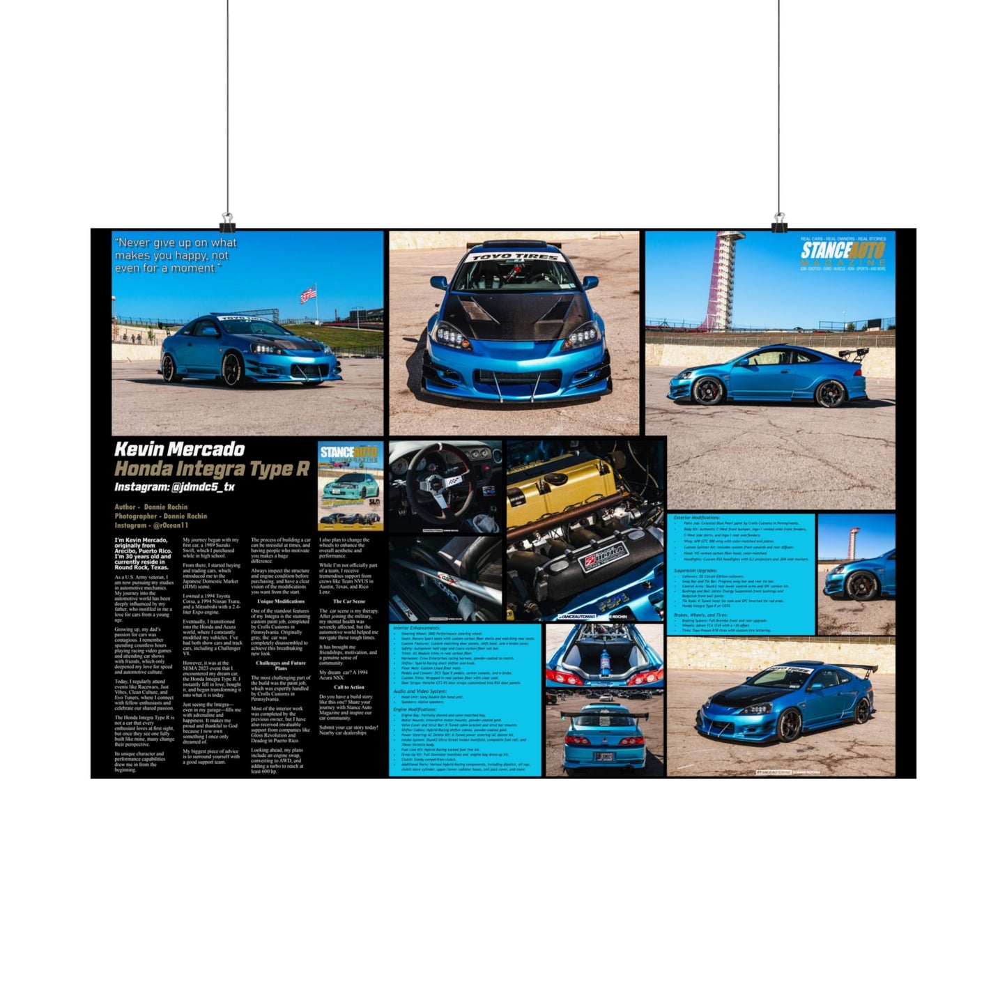 Stance Auto Magazine - Honda Integra Type R - Poster