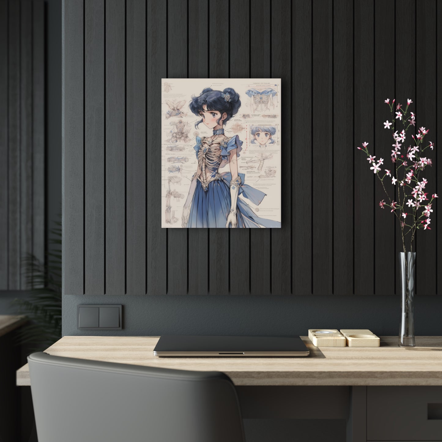 Sailor Moon - Sailor Mercury Skeleton - Acrylic Print
