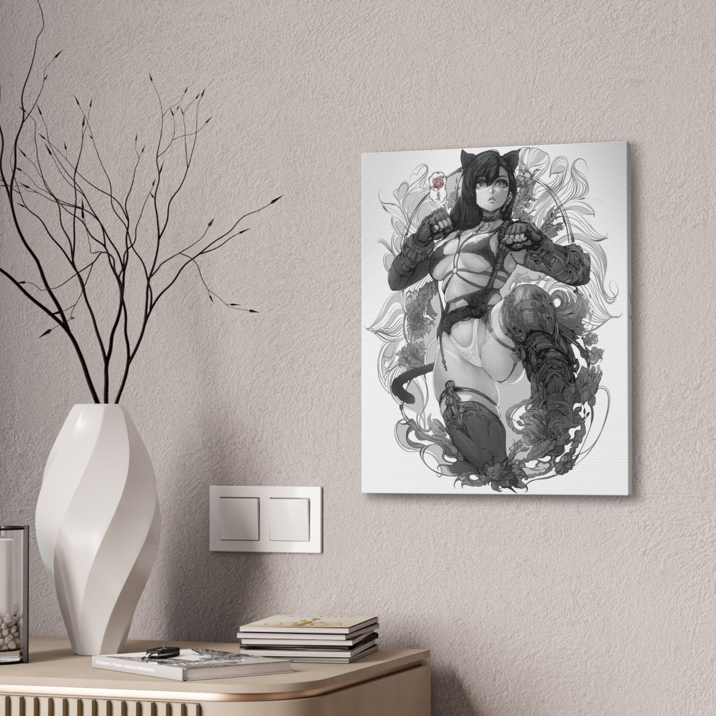 Final Fantasy 7 - Tifa Kitty Ears - Fine Art Canvas