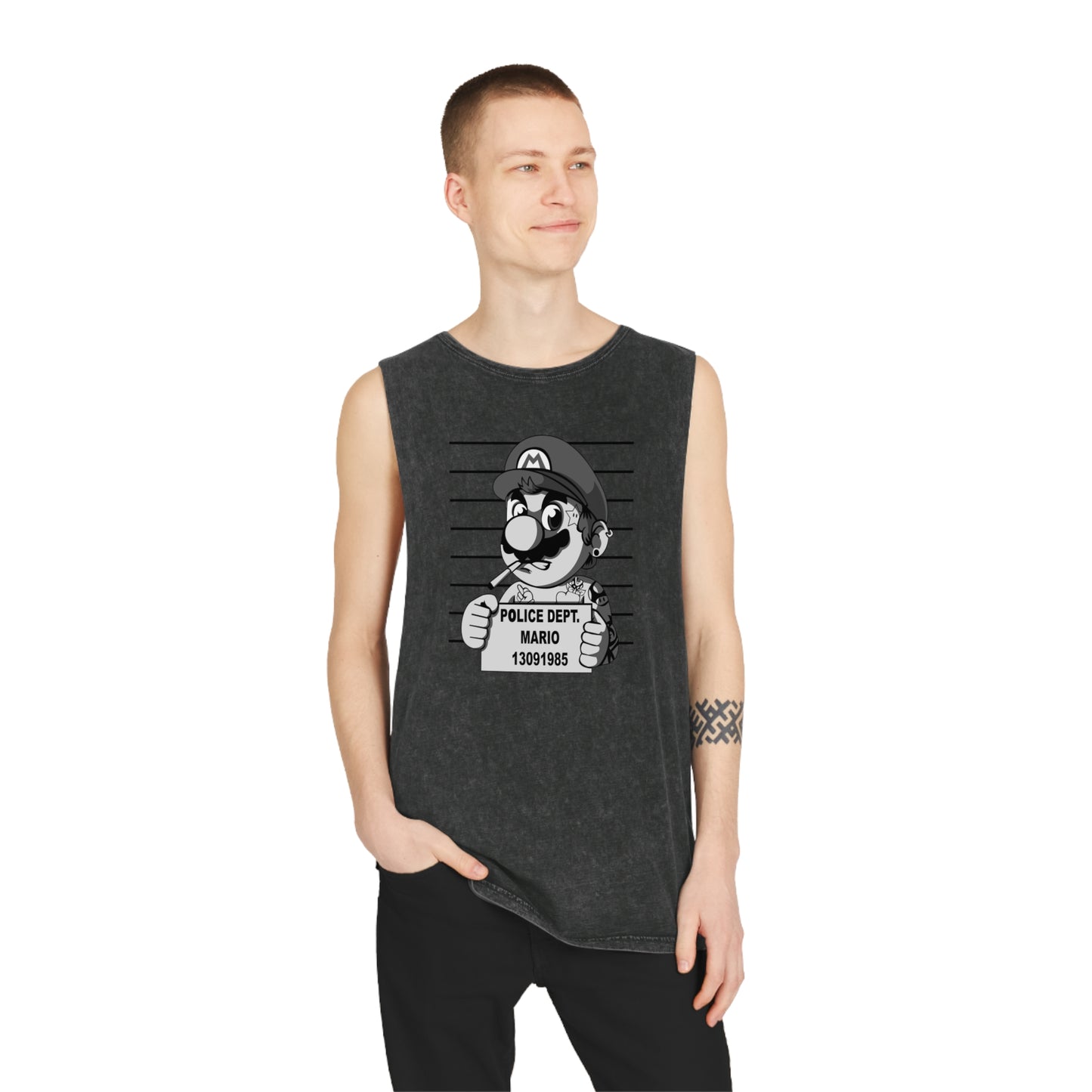 Mario - Mug Shot - Stonewash Tank Top