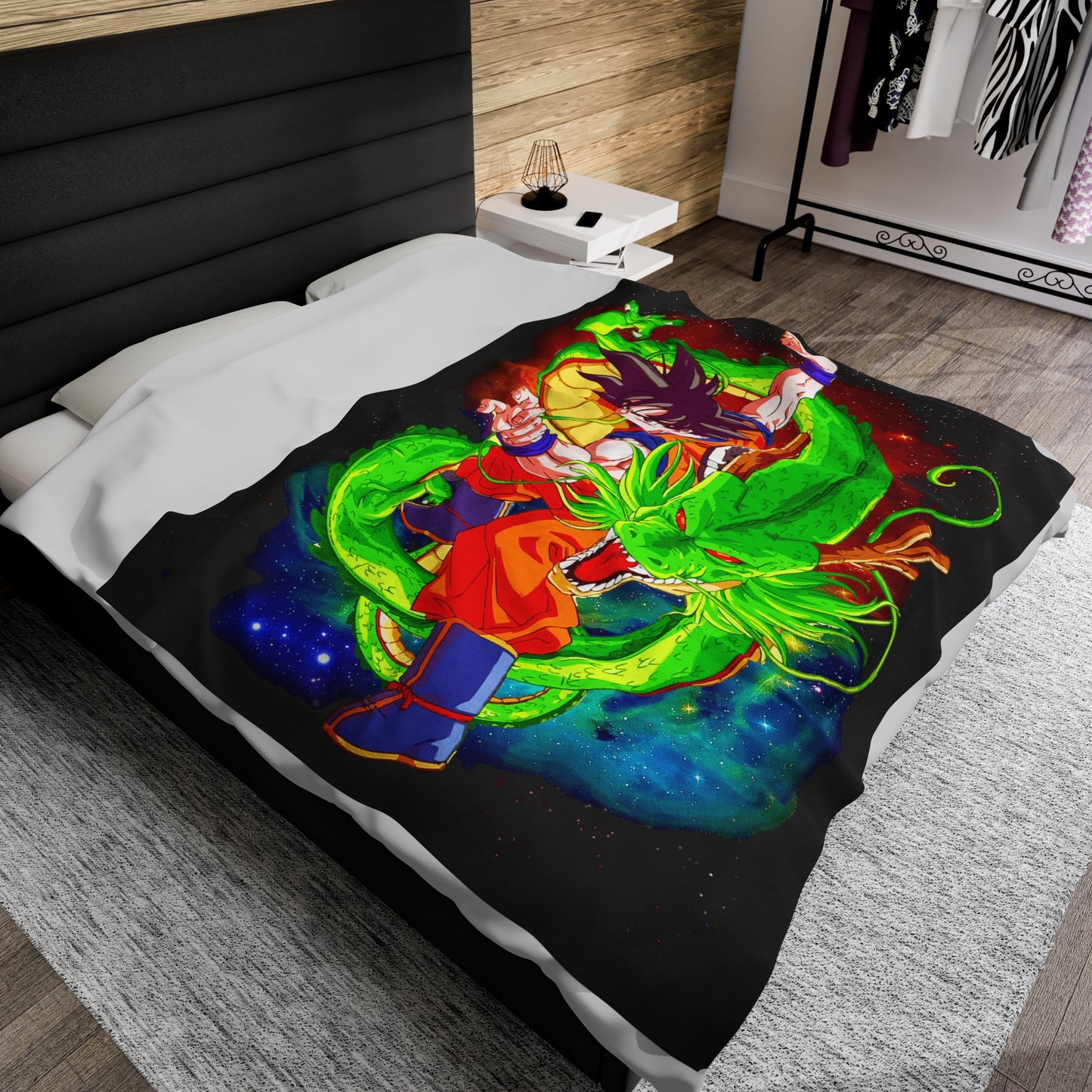 Dragon Ball - Goku and Shenron - Velveteen Plush Blanket
