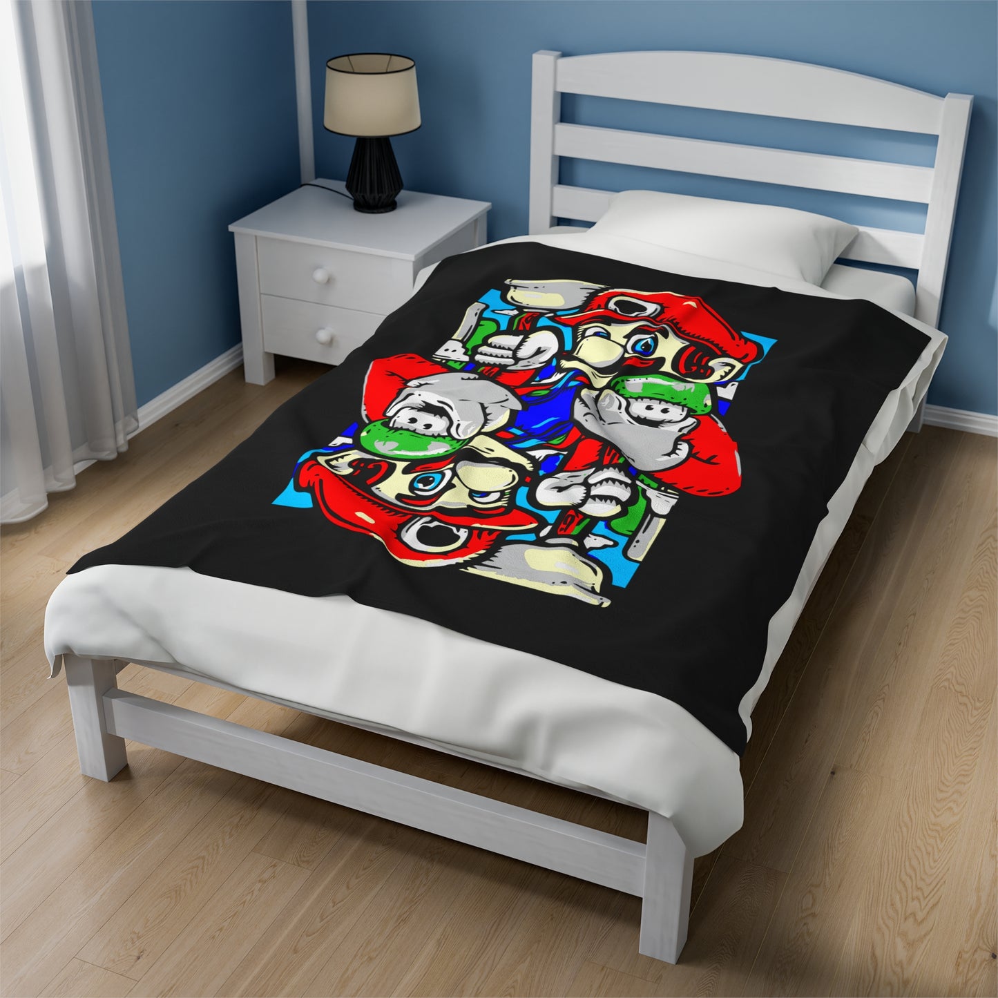 Mario - Playing Card - Velveteen Plush Blanket