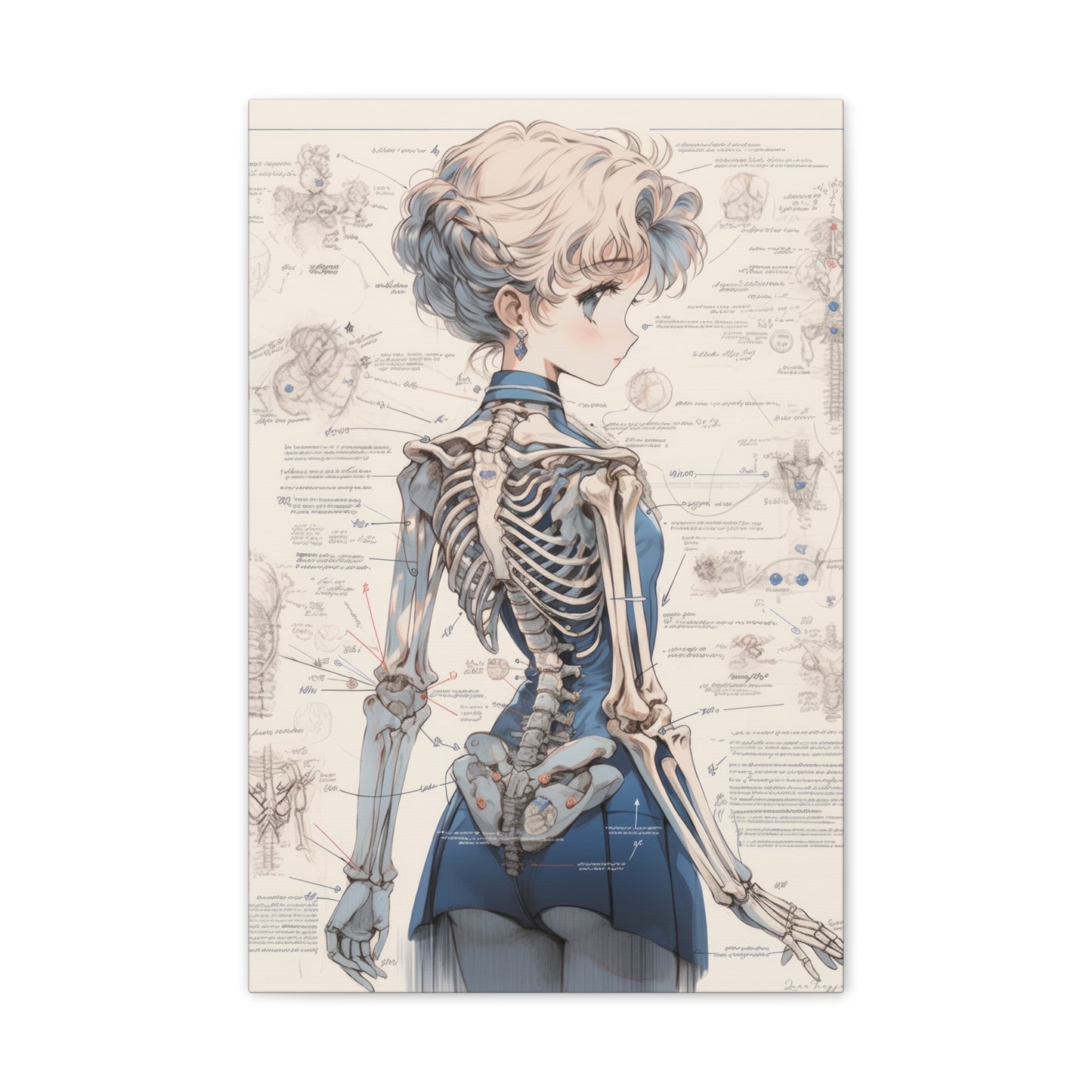 Sailor Moon - Sailor Uranus Skeleton - Fine Art Canvas