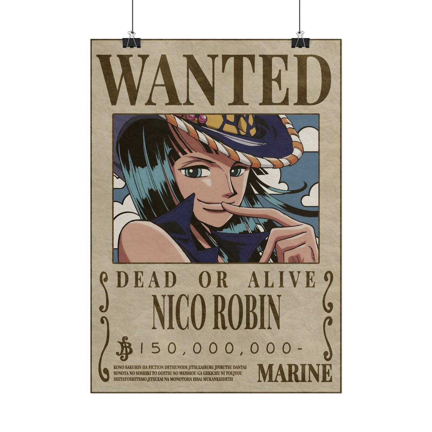 One Piece - Nico Robin Wanted Poster