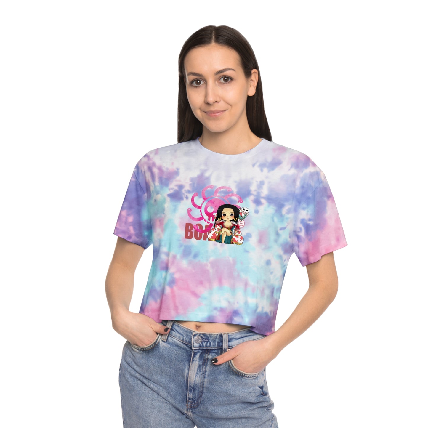 One Piece - Boa - Womens Tie-Dye Crop Tee