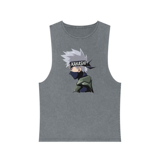 Naruto - Kakashi - Stonewash Tank Top