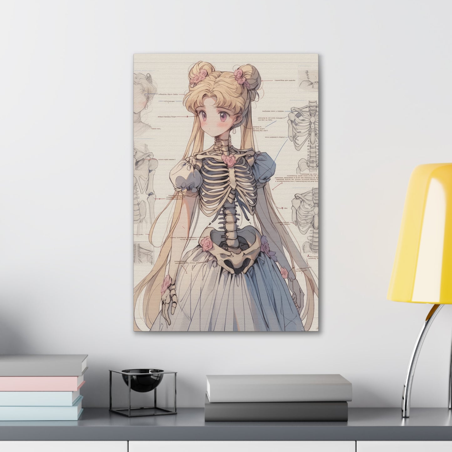 Sailor Moon - Sailor Moon Skeleton V2 - Fine Art Canvas