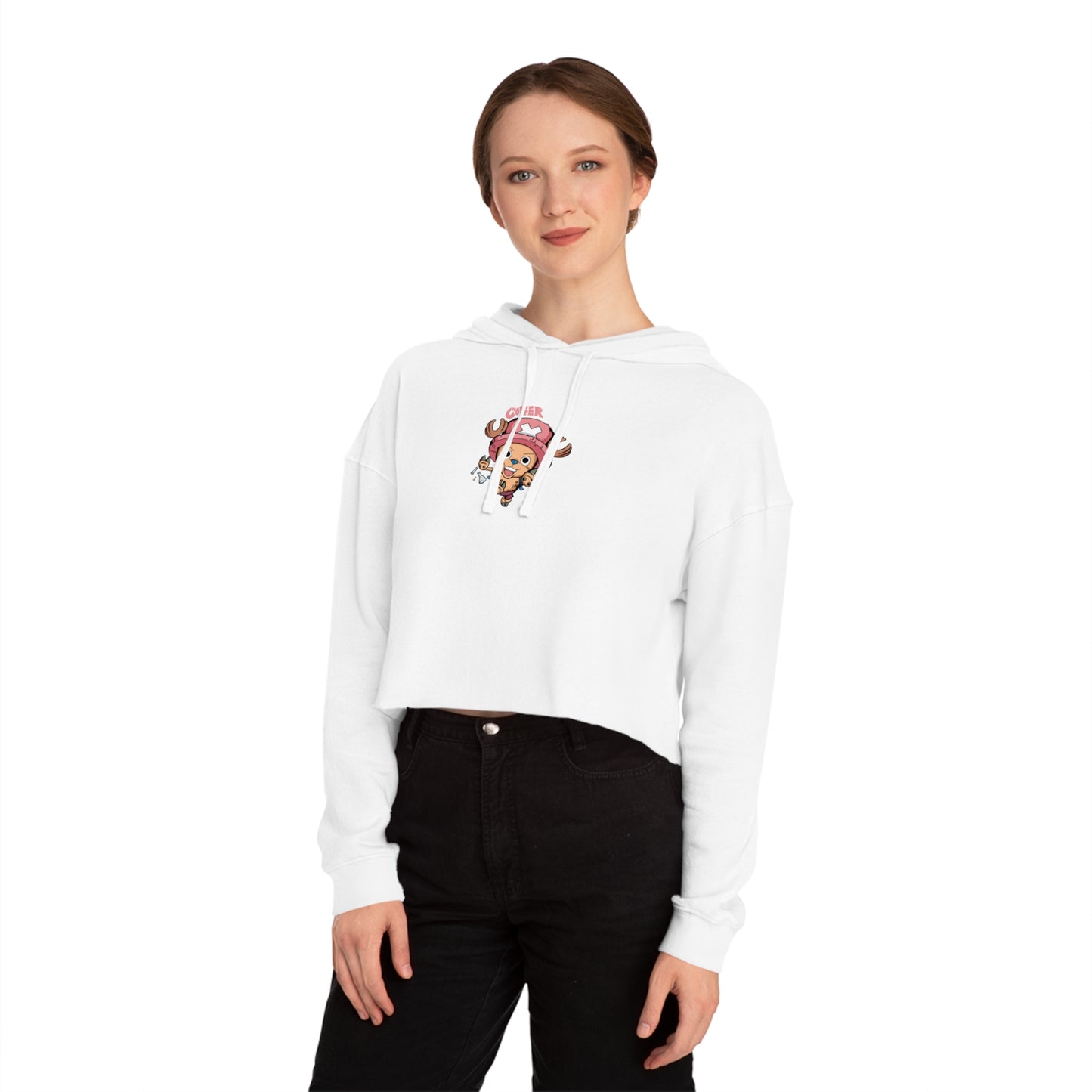One Piece - Chopper - Womens Cropped Hooded Sweatshirt