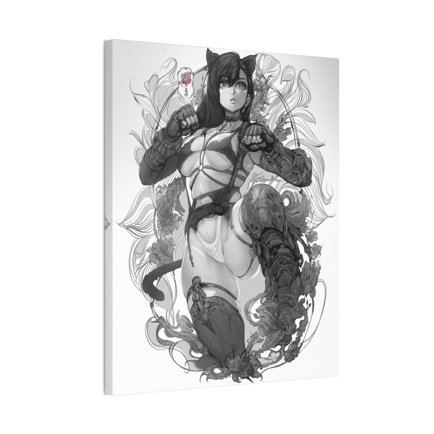 Final Fantasy 7 - Tifa Kitty Ears - Fine Art Canvas