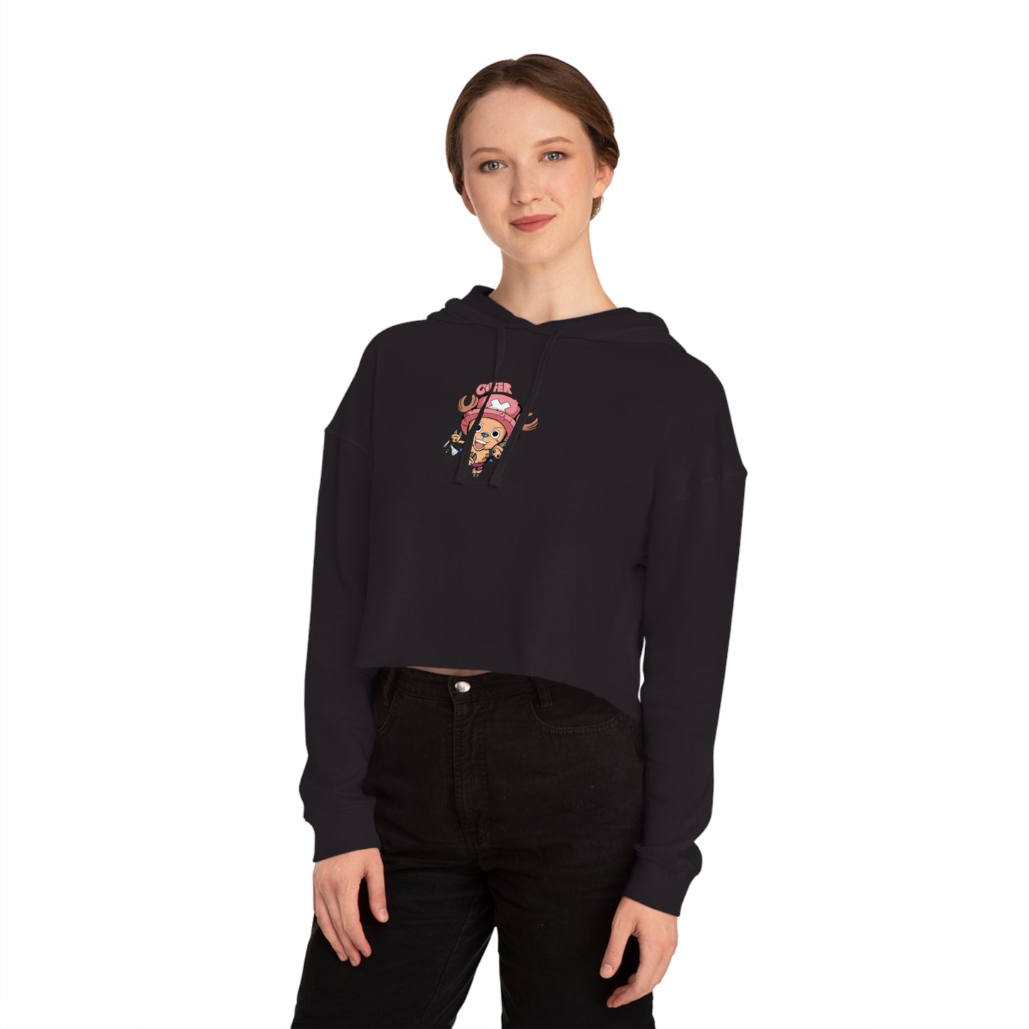 One Piece - Chopper - Womens Cropped Hooded Sweatshirt