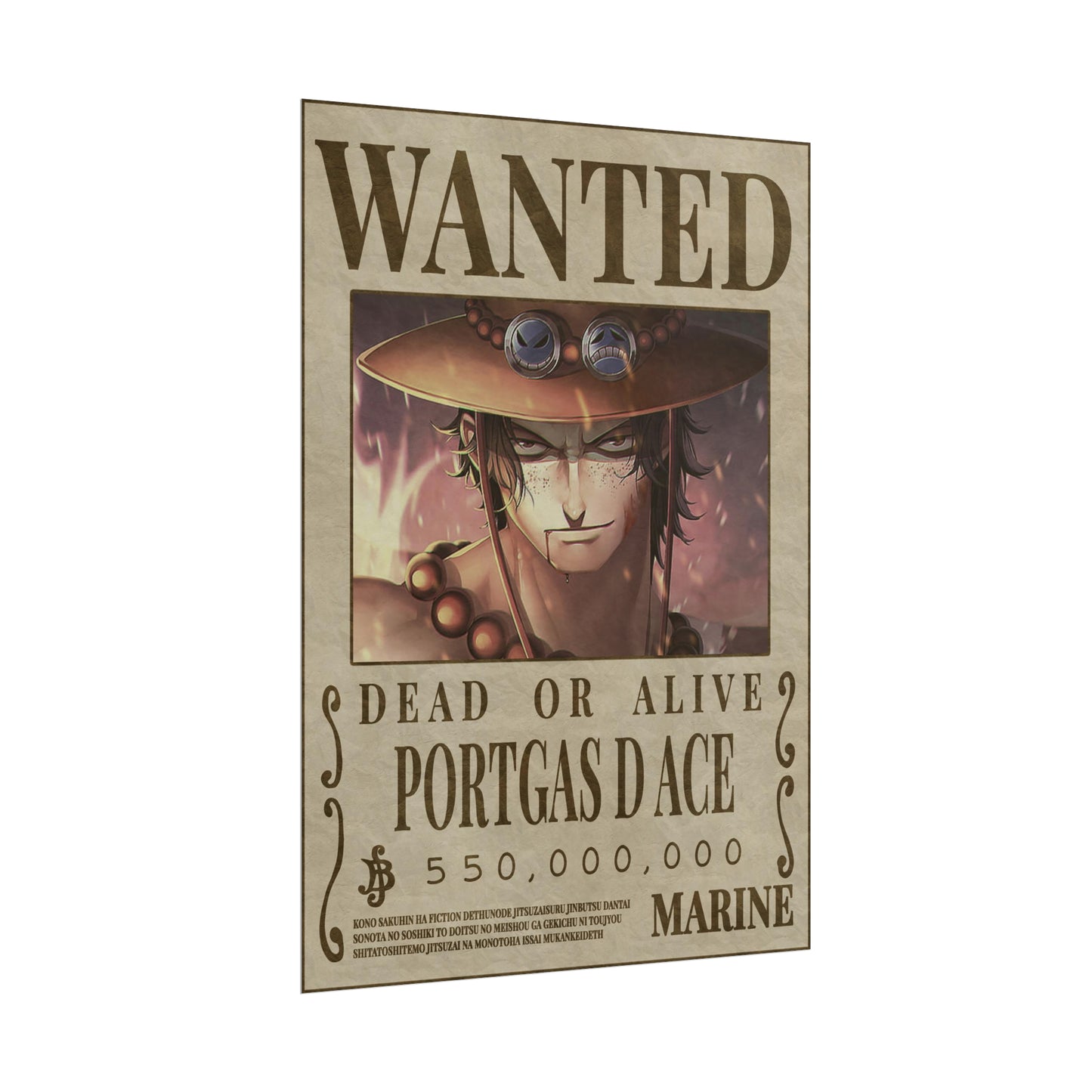 One Piece - Portgas D Ace Wanted Poster