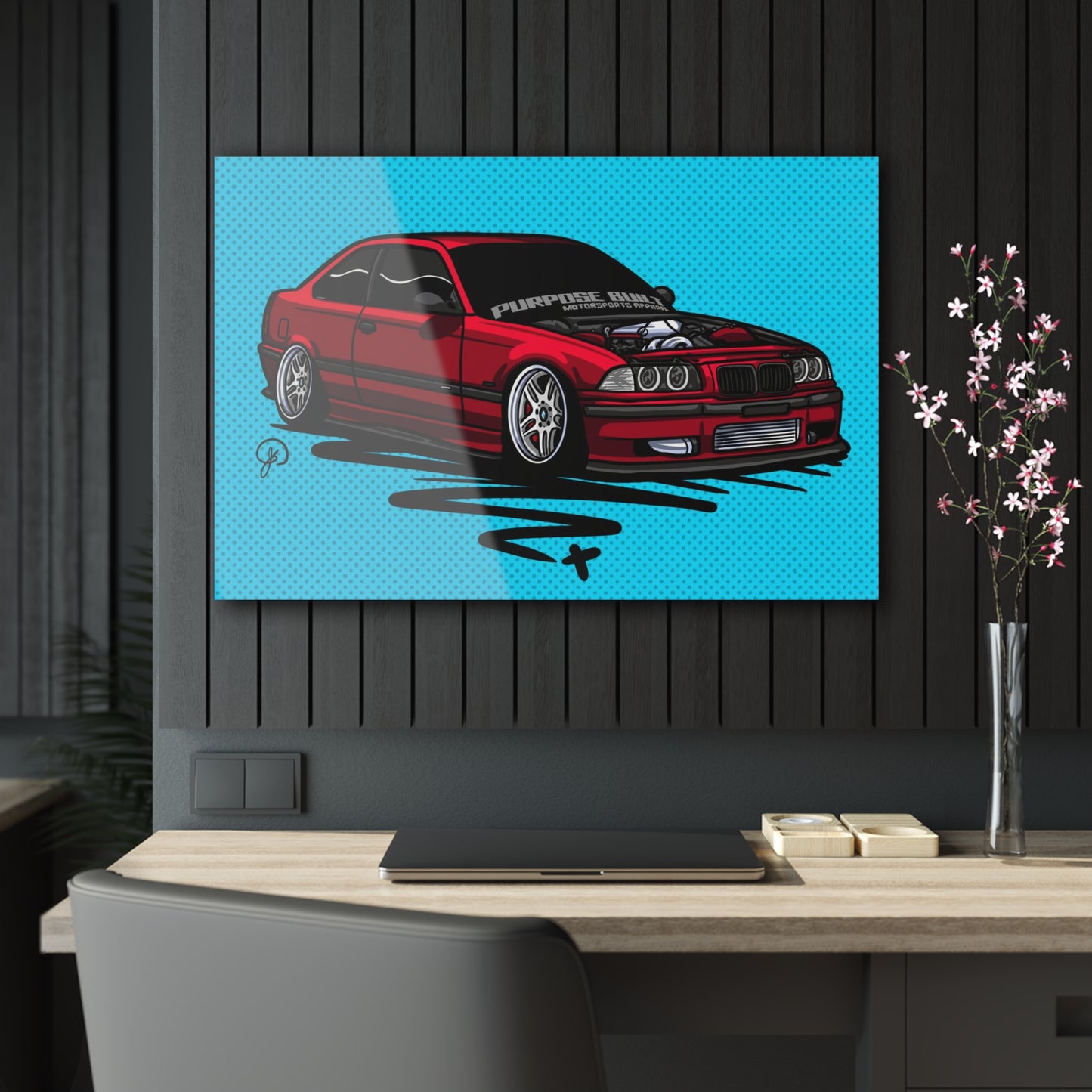 Sxetched X r0cean11 - 1997 BMW 318is - Acrylic Print