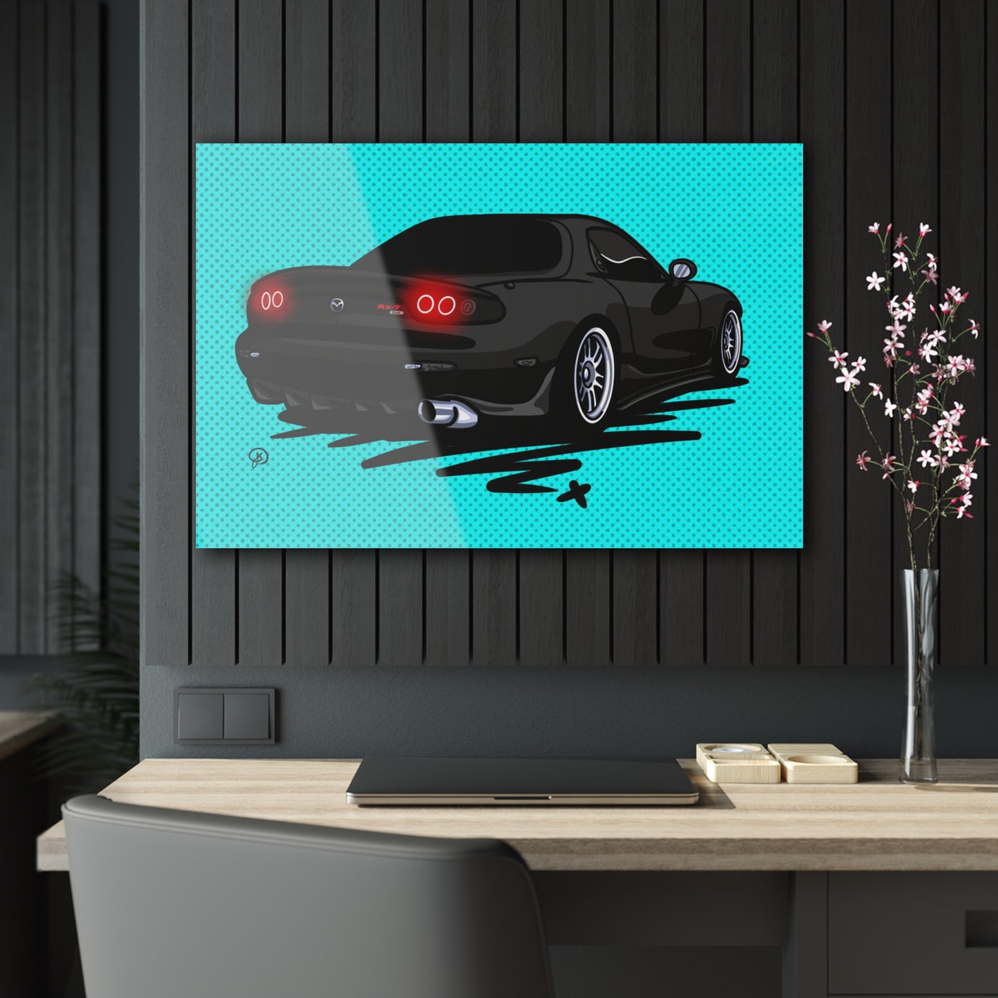 Sxetched X r0cean11 - 1993 Mazda RX7 - Acrylic Print