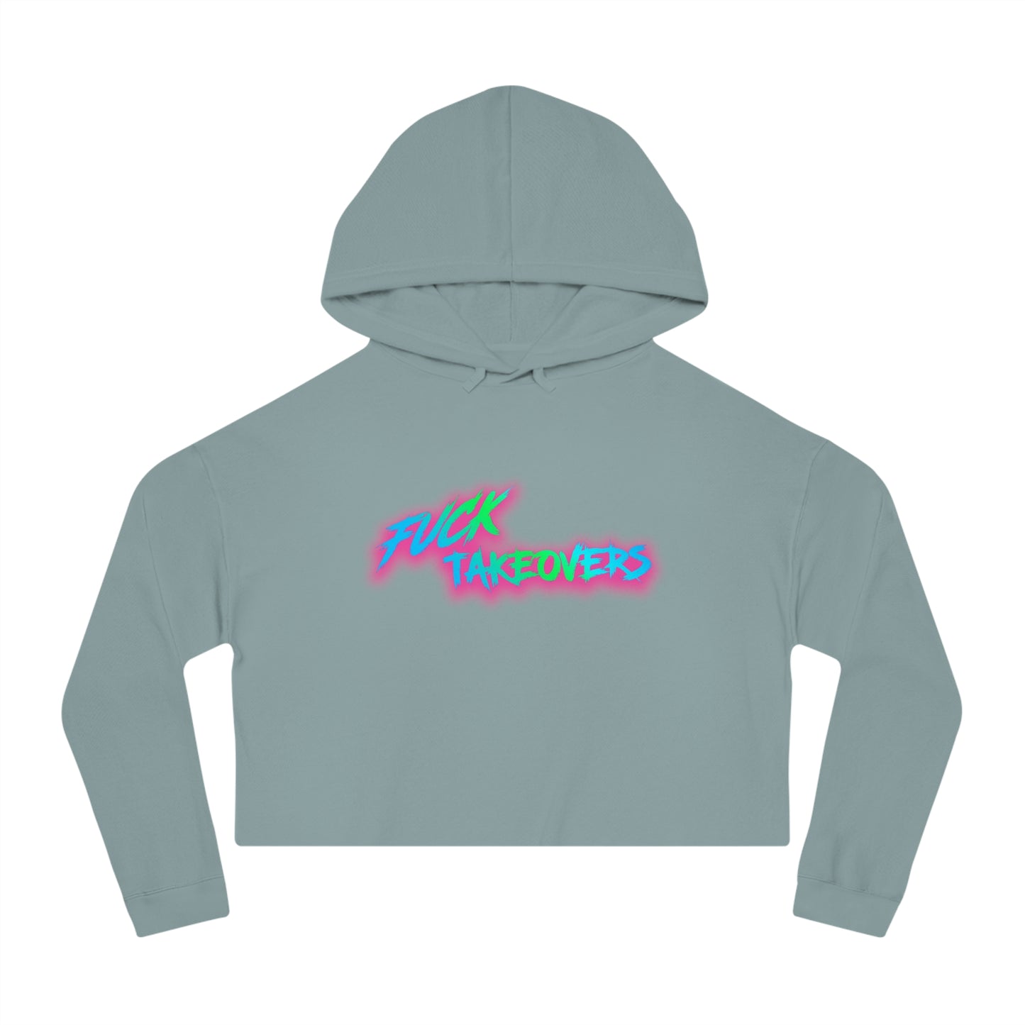 r0cean11 - F*ck Takeovers - Womens Cropped Hoodie