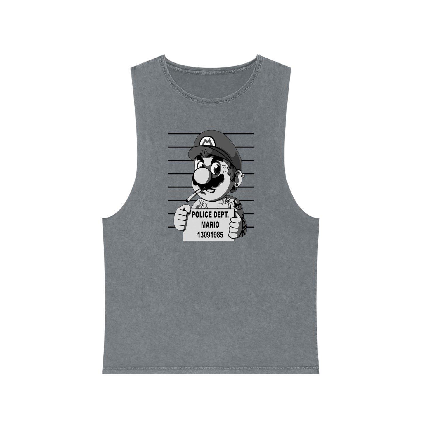 Mario - Mug Shot - Stonewash Tank Top