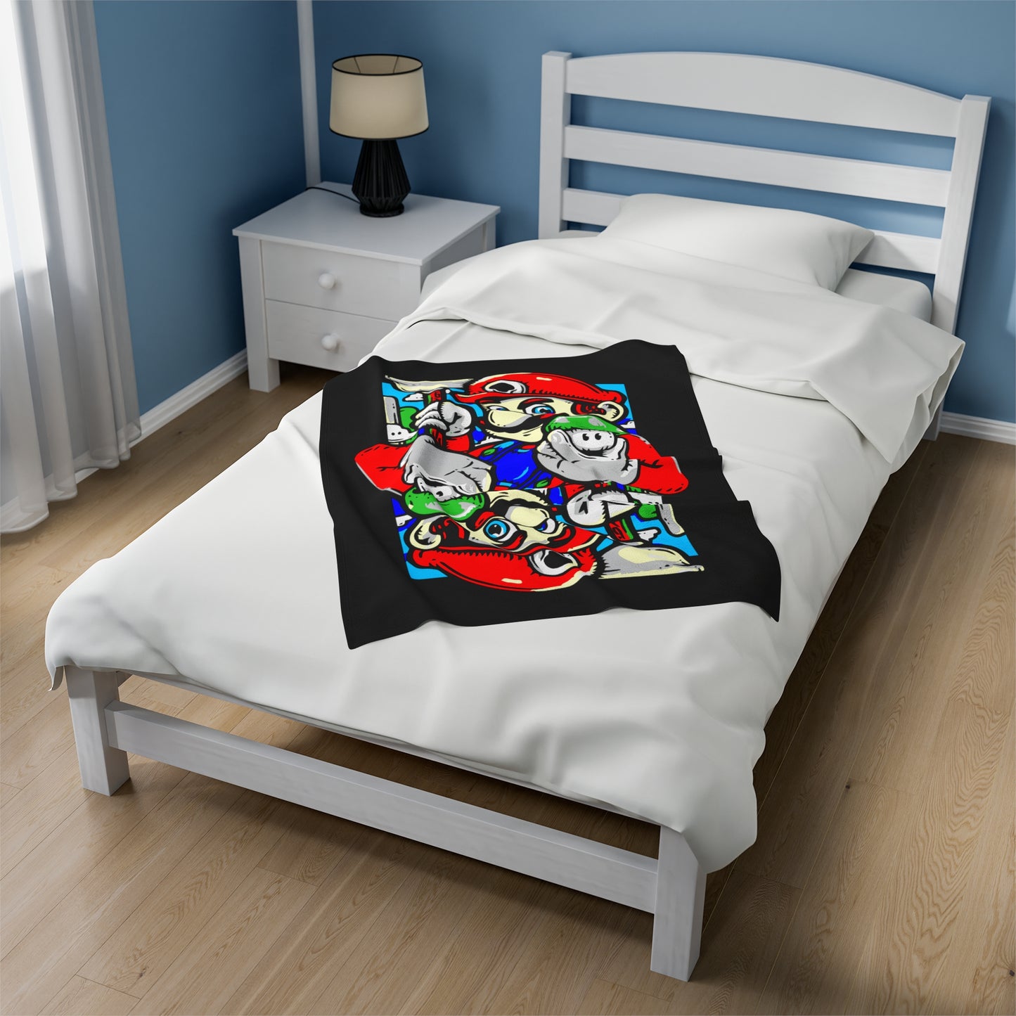Mario - Playing Card - Velveteen Plush Blanket