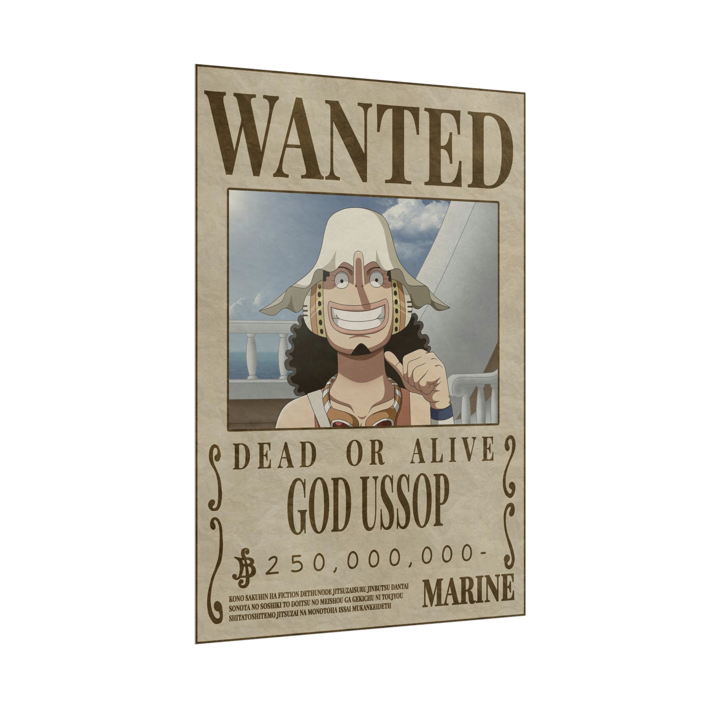 One Piece - God Ussop Wanted Poster