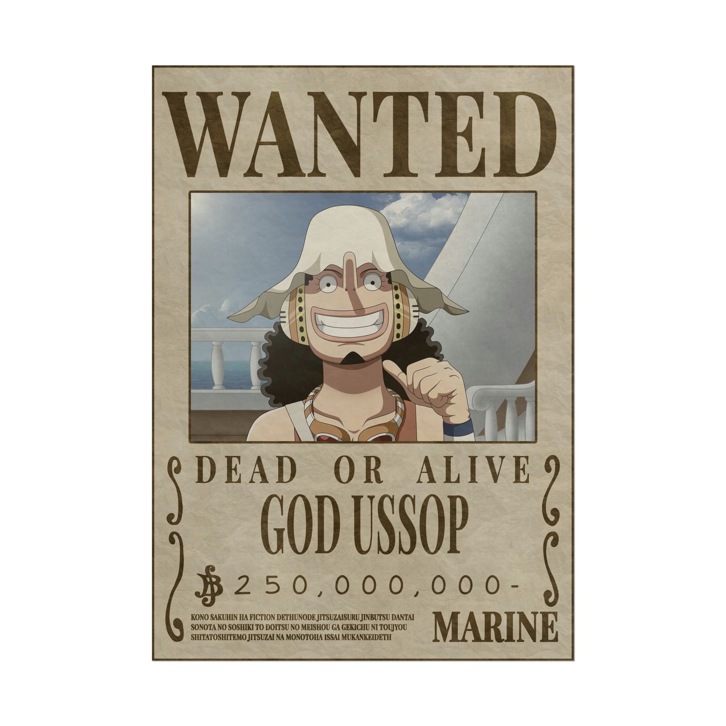 One Piece - God Ussop Wanted Poster