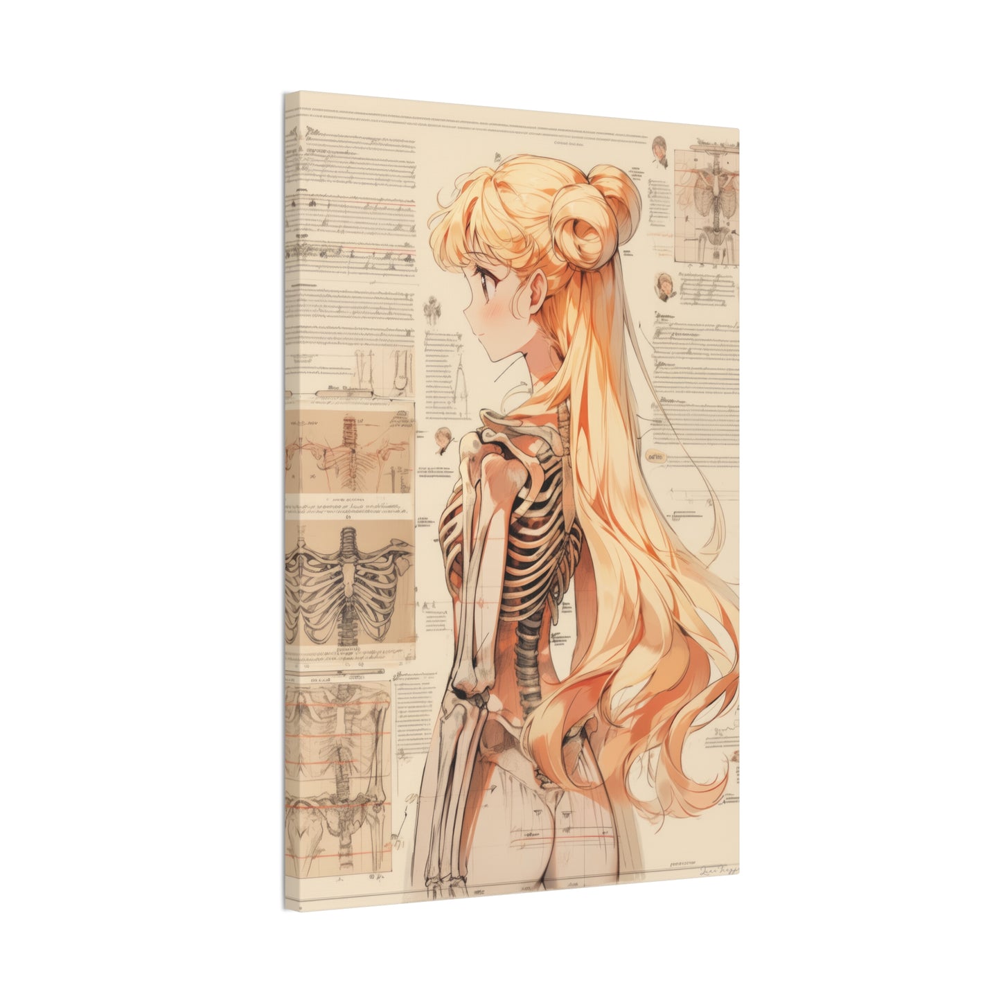 Sailor Moon - Sailor Venus Skeleton - Fine Art Canvas