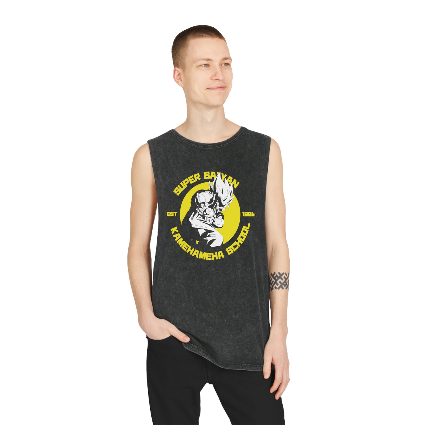Dragon Ball - Kamehameha School - Stonewash Tank Top