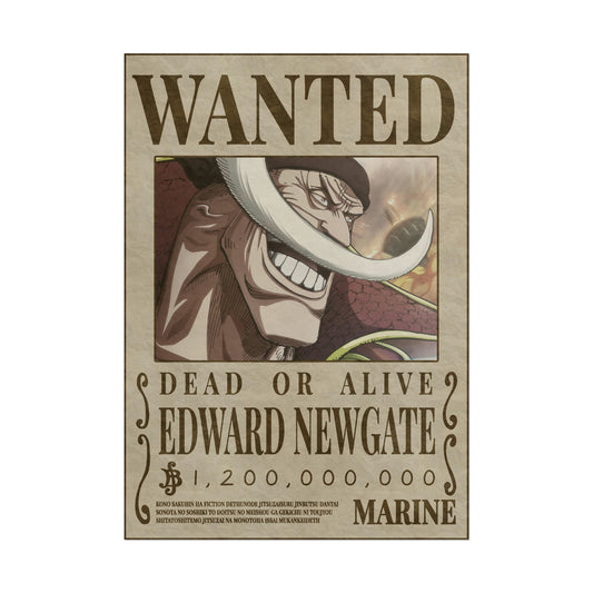 One Piece - Edward Newgate Wanted Poster