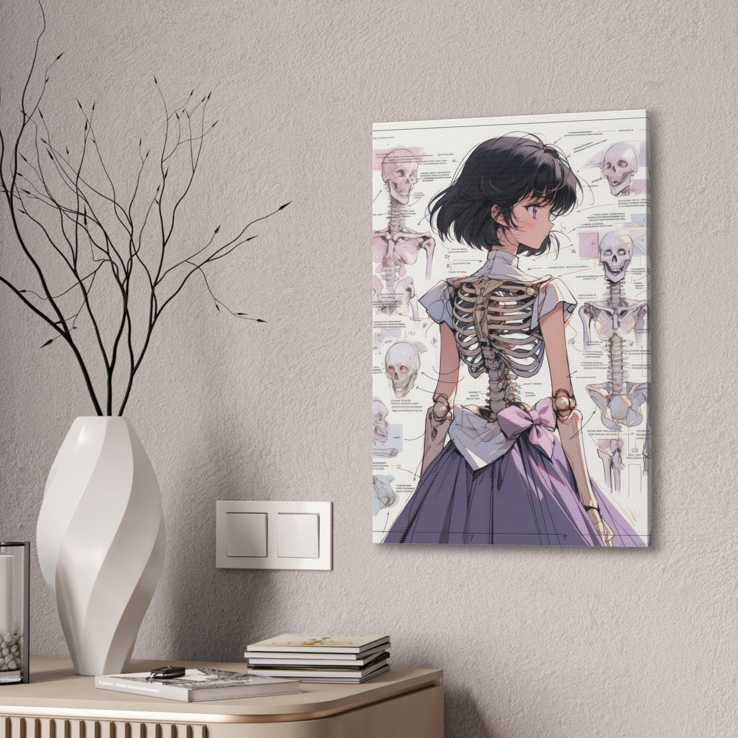 Sailor Moon - Sailor Saturn Skeleton - Fine Art Canvas