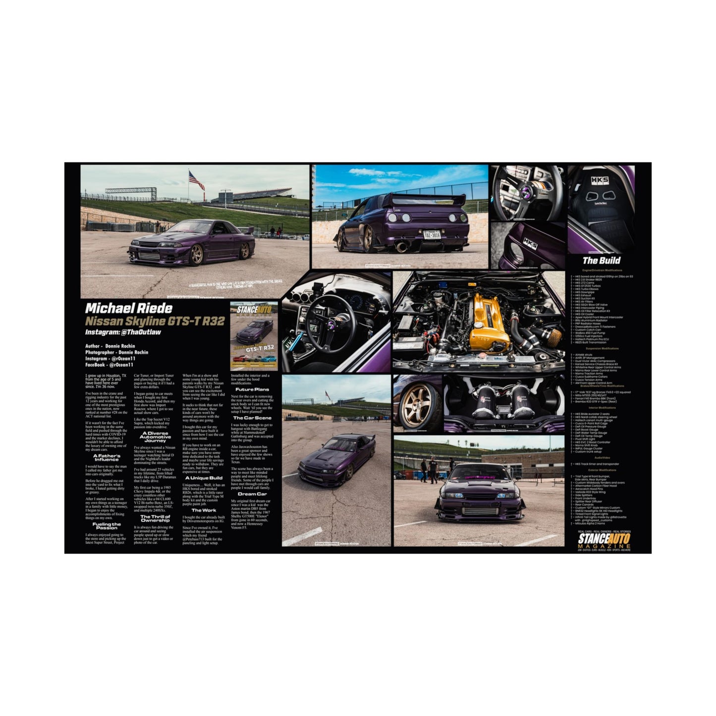 Stance Auto Magazine - 1989 Nissan Skyline GTS-T R32 - Poster
