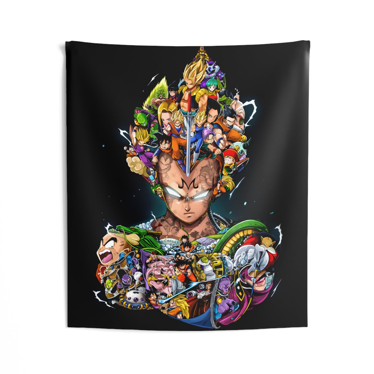 Dragon Ball - Vegeta Montage - Wall Tapestry