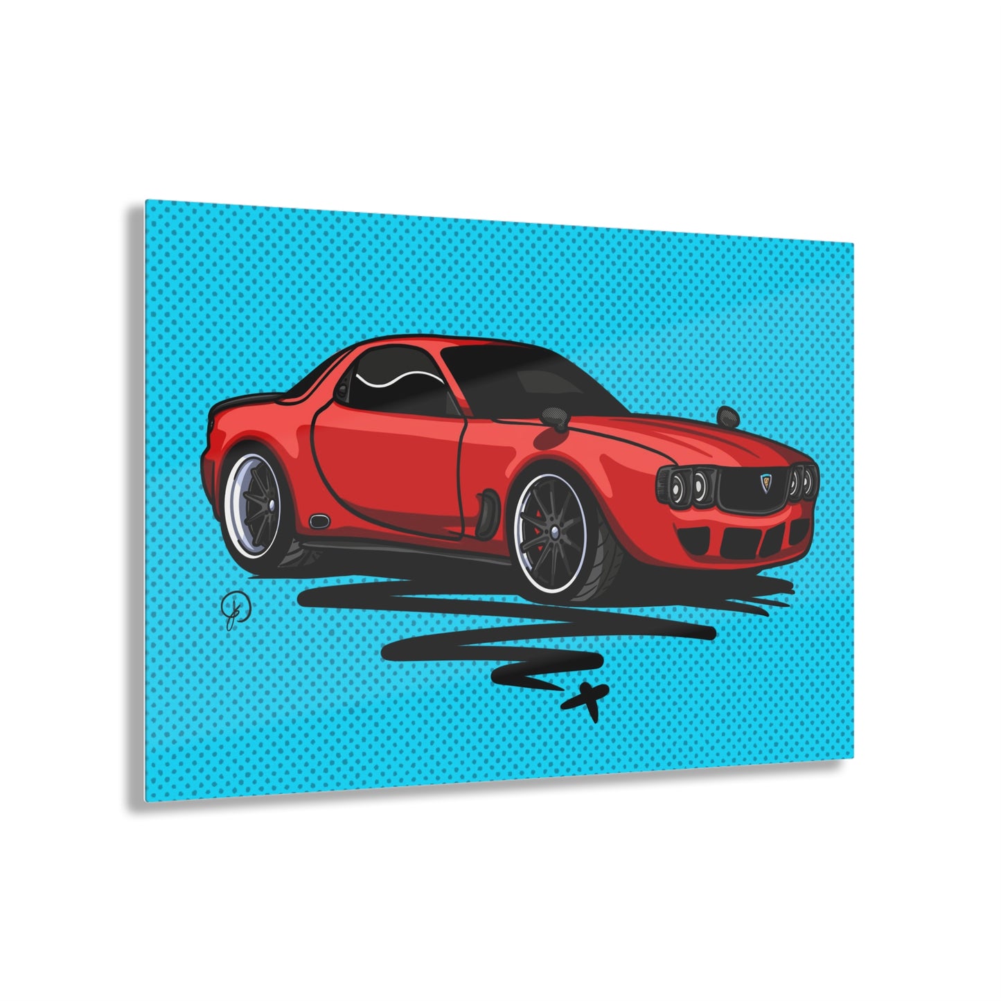 Sxetched X r0cean11 - 1993 Mazda RX7 FD - Acrylic Print
