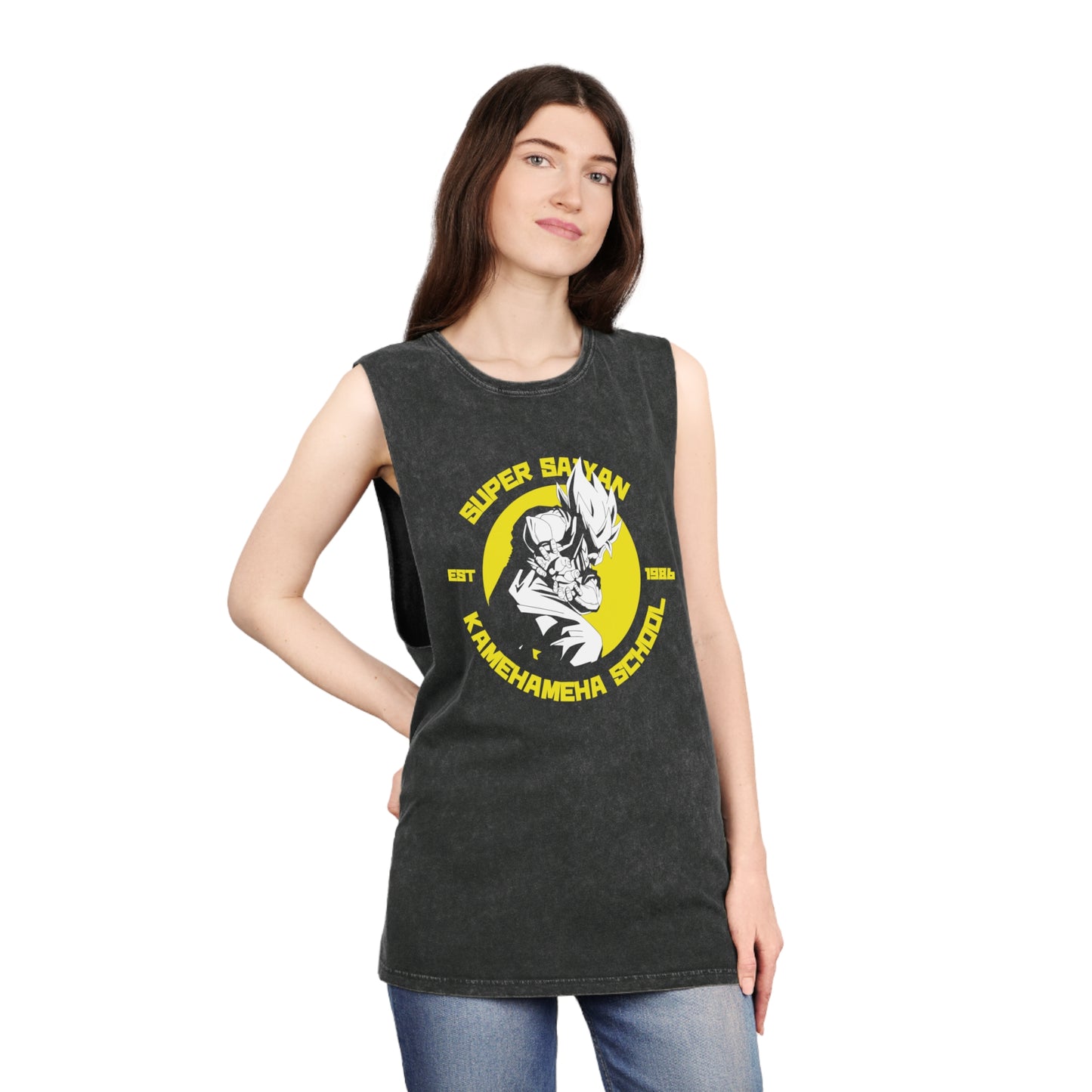 Dragon Ball - Kamehameha School - Stonewash Tank Top