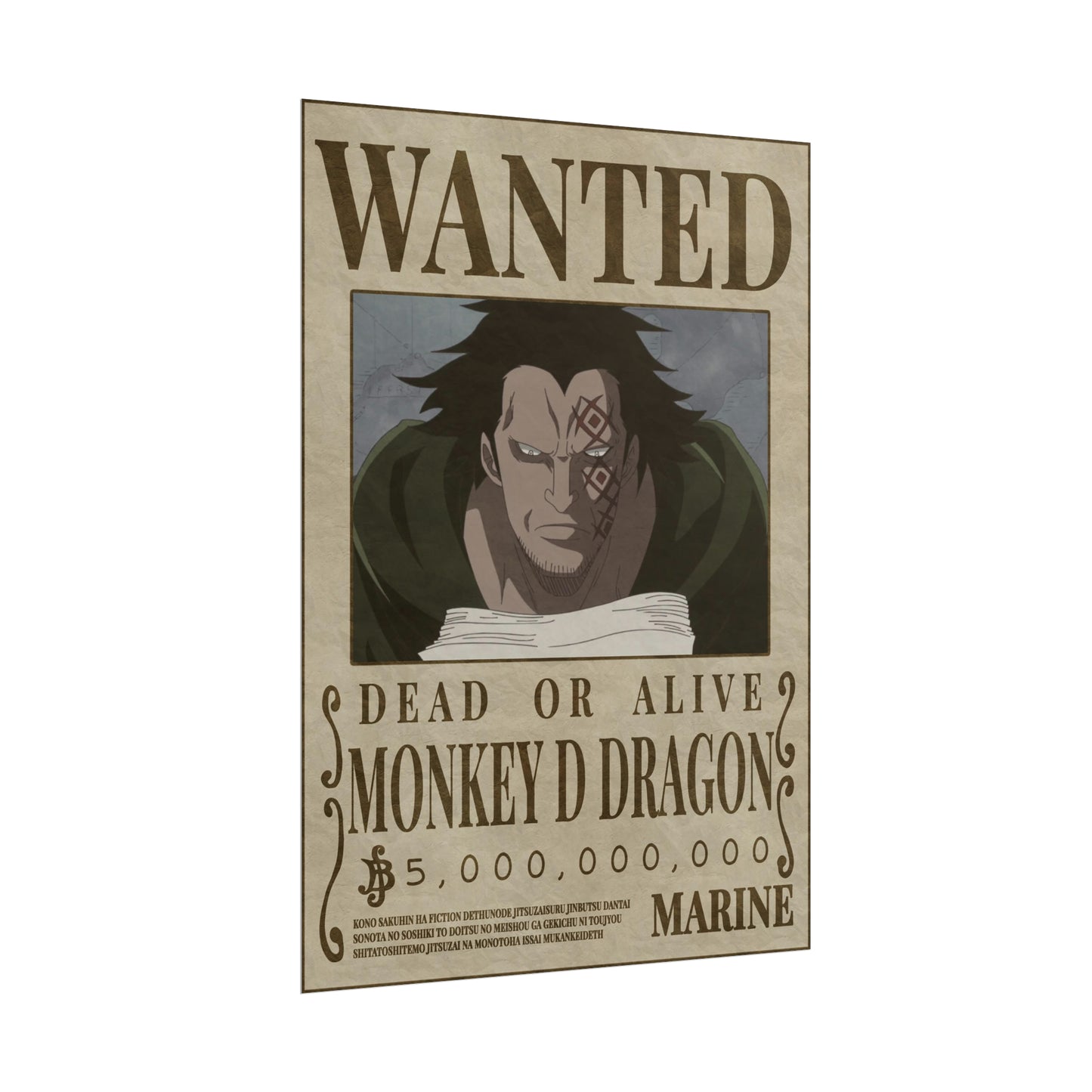 One Piece - Monkey D Dragon Wanted Poster