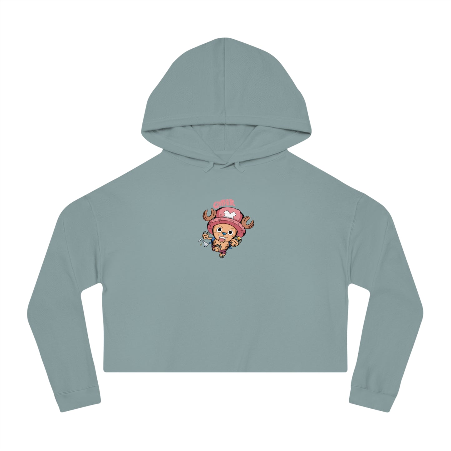 One Piece - Chopper - Womens Cropped Hooded Sweatshirt