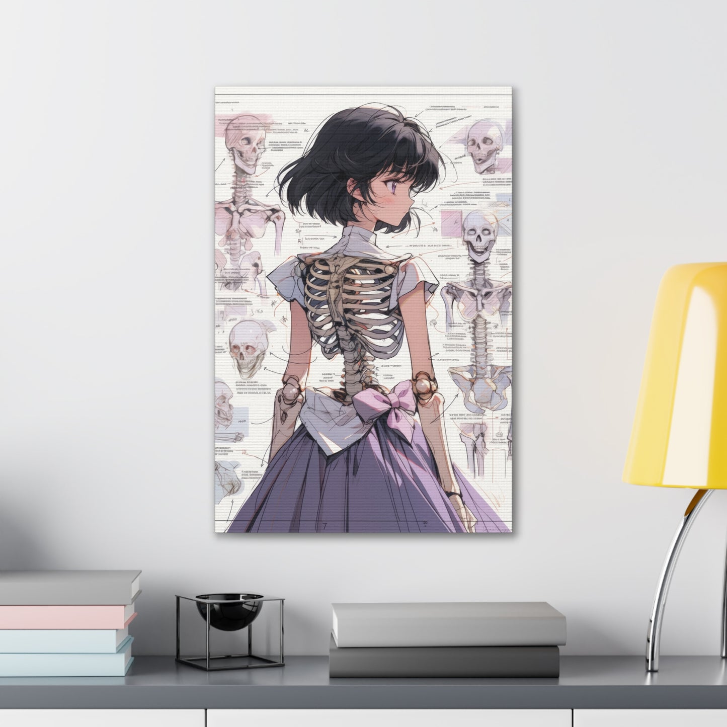Sailor Moon - Sailor Saturn Skeleton - Fine Art Canvas